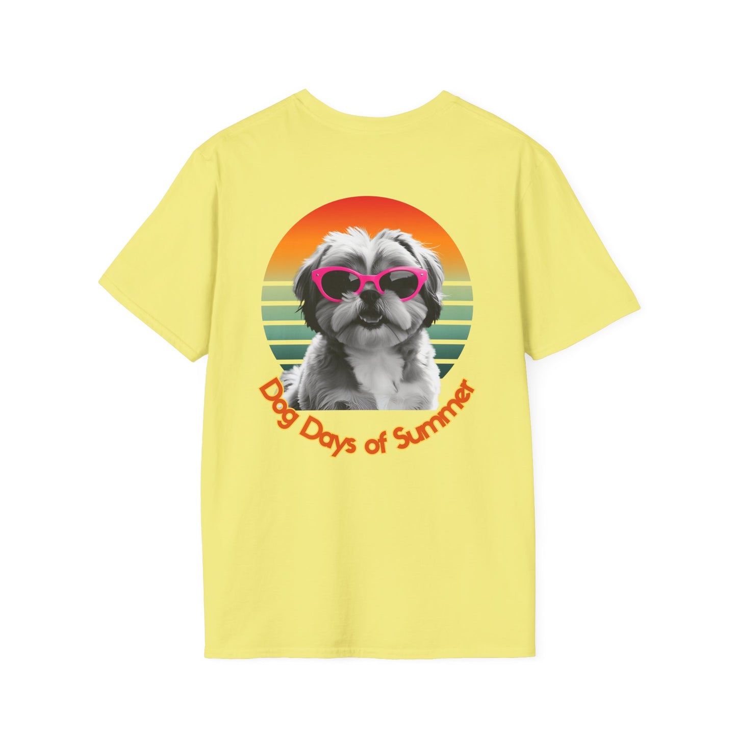 Shih Tzu, Dog Days of Summer Unisex T-Shirt, Summer Vibe Tee, Pet Lover Gift, Funny Dog Shirt, Casual Summer Wear, Cute Dog Graphic Tee