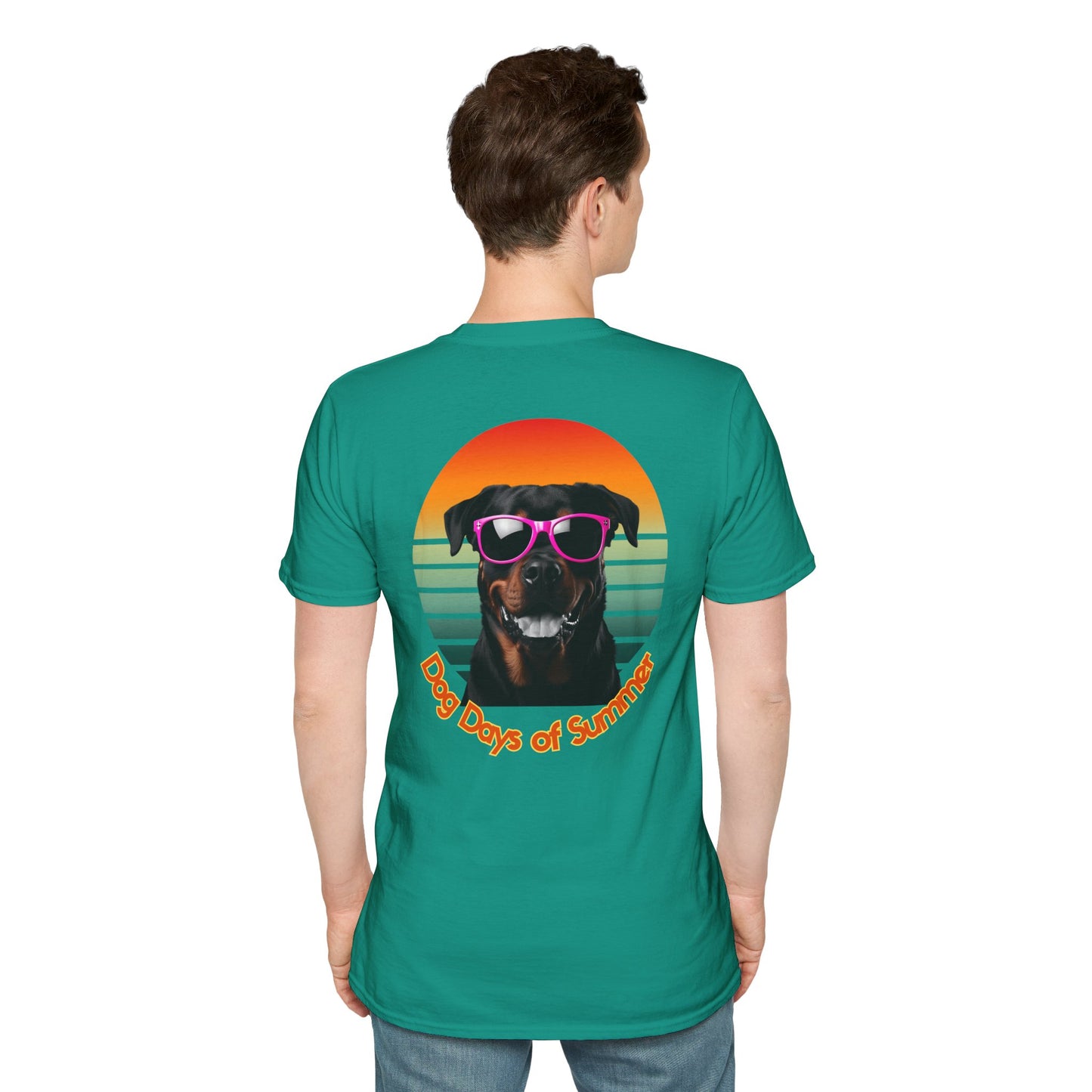 Rottweiler, Dog Days of Summer Unisex T-Shirt, Cute Pet Shirt, Summer Tee, Dog Lover Gift, Fun and Relaxed Style, Graphic Tee