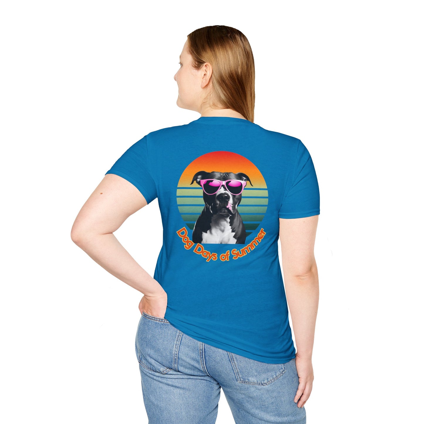 Pit Bull, Dog Days of Summer T-Shirt, Unisex Tee, Summer Vibe Shirt, Dog Lover Gift, Fun Graphic T-Shirt, Pet Themed Apparel