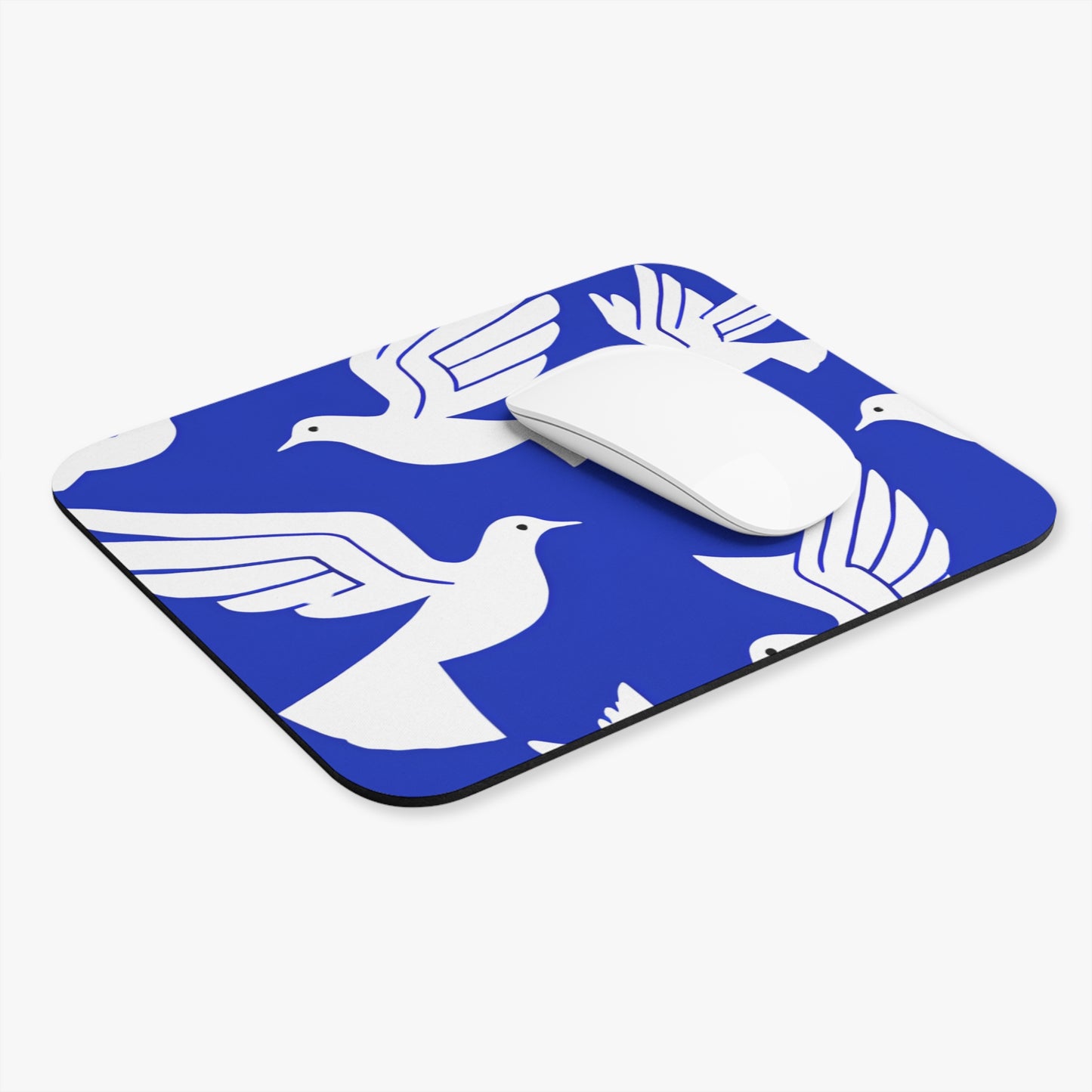 D9 Sorority & Fraternity Inspired- ZETA - SIGMA: Mouse Pad Blue with White Doves