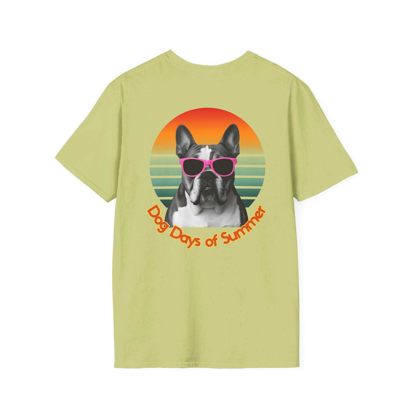 Bulldog, Dog Days of Summer T-Shirt, Summer Tee, Dog Lover Gift, Funny Dog Shirt, Pets Apparel, Summer Outfit, Casual Wear