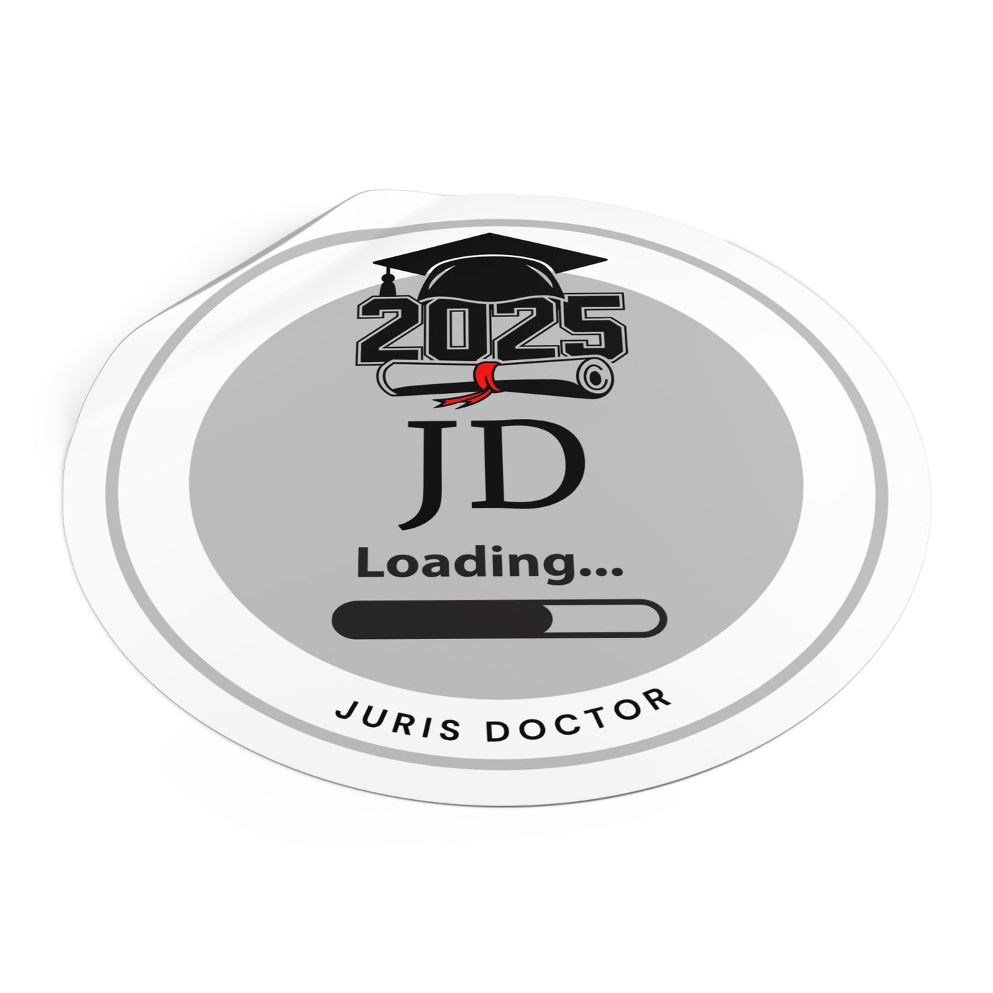 Vinyl Sticker - JD Sticker, Juris Doctor, Future Doctor, Graduation Loading