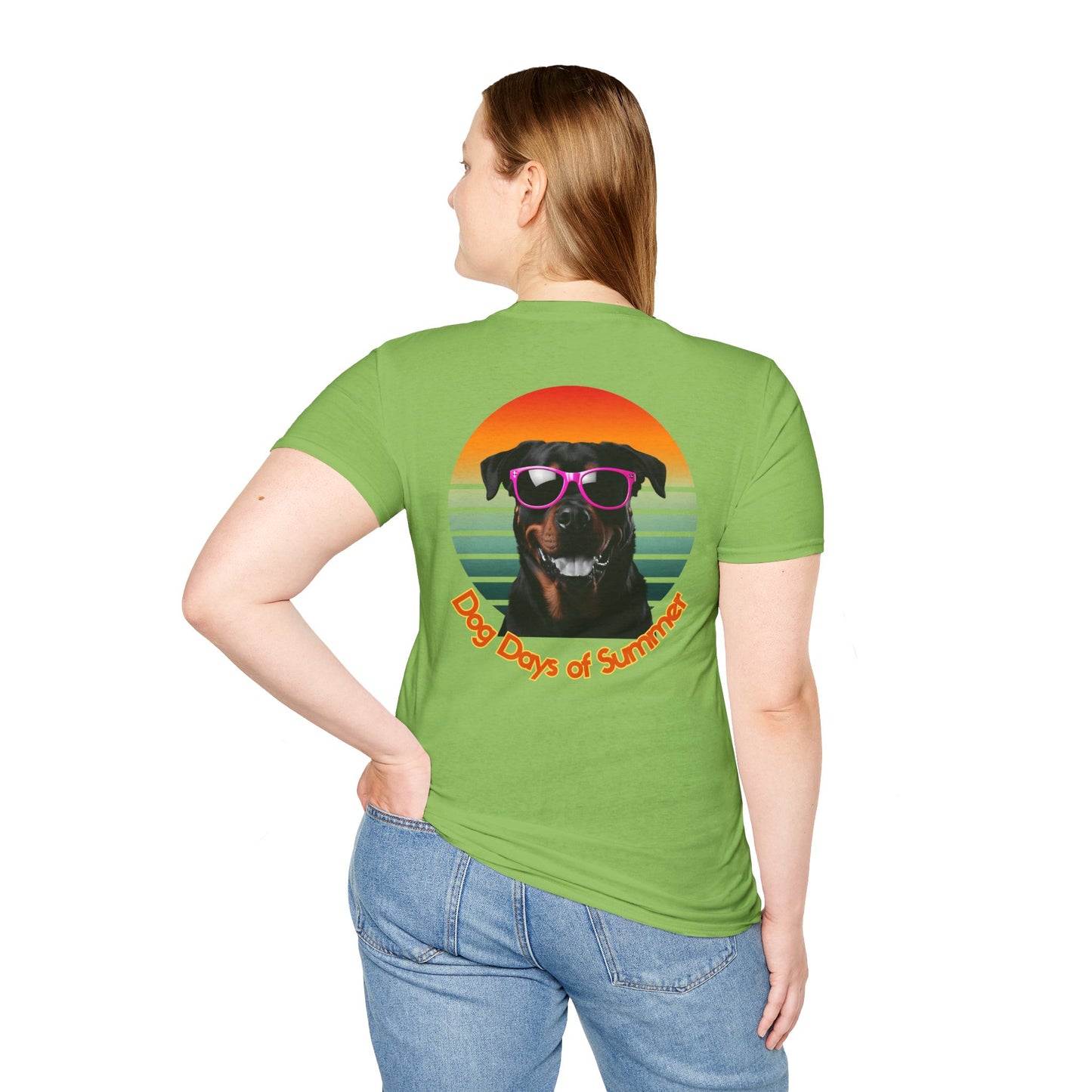 Rottweiler, Dog Days of Summer Unisex T-Shirt, Cute Pet Shirt, Summer Tee, Dog Lover Gift, Fun and Relaxed Style, Graphic Tee