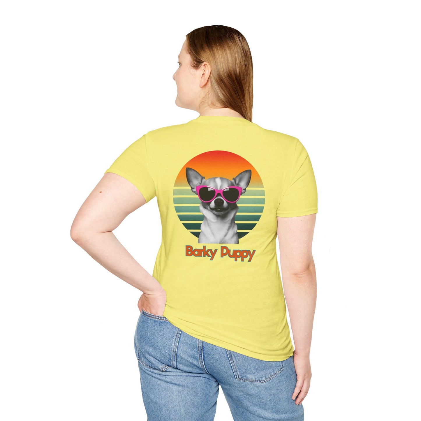 Chihuahua, Barky Puppy, Stylish Dog Art T-Shirt, Pet Lover Gift, Summer Vibes Tee, Unisex Graphic Shirt, Cool Dog Apparel, Dog Owner Fashion