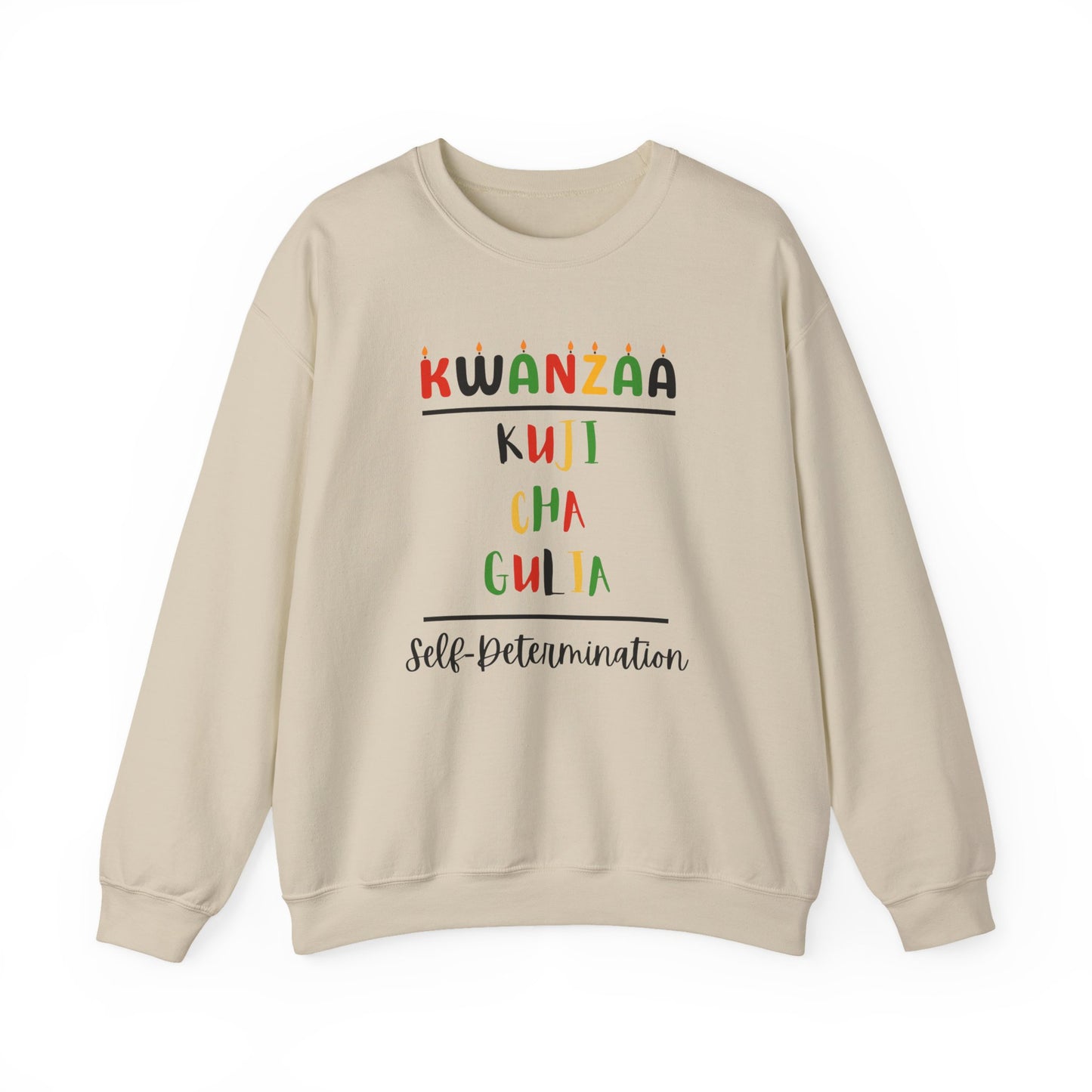 Kujichagulia, Kwanzaa Unity Sweatshirt - Cozy Crewneck, Unisex Gift, Celebratory Apparel, Holiday Sweater, Unity Message