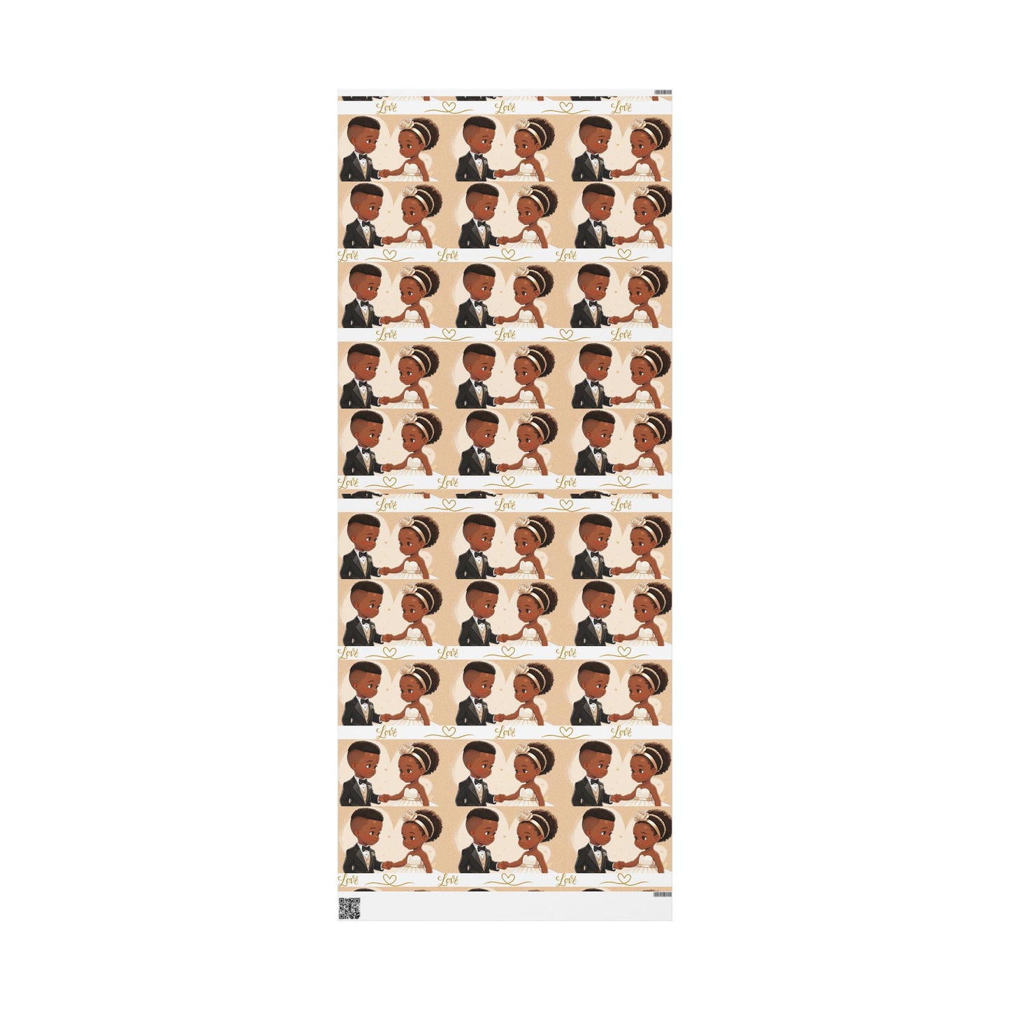 Wrapping Paper - Love, Black Love Design for Wedding, Anniversary, Bridal Shower - Gift Wrap, Party Supplies, Wedding Decor, Marriage Celebration,