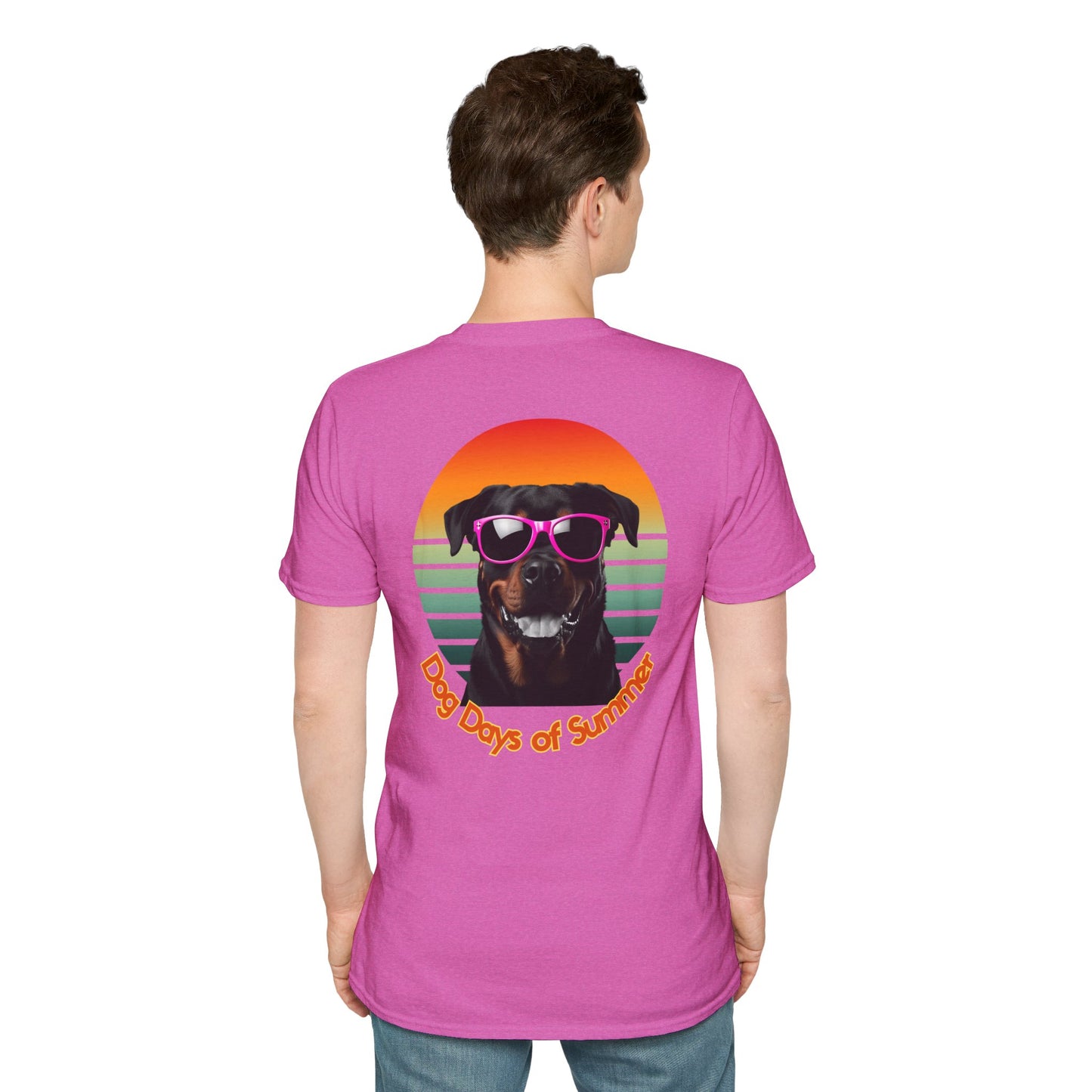 Rottweiler, Dog Days of Summer Unisex T-Shirt, Cute Pet Shirt, Summer Tee, Dog Lover Gift, Fun and Relaxed Style, Graphic Tee
