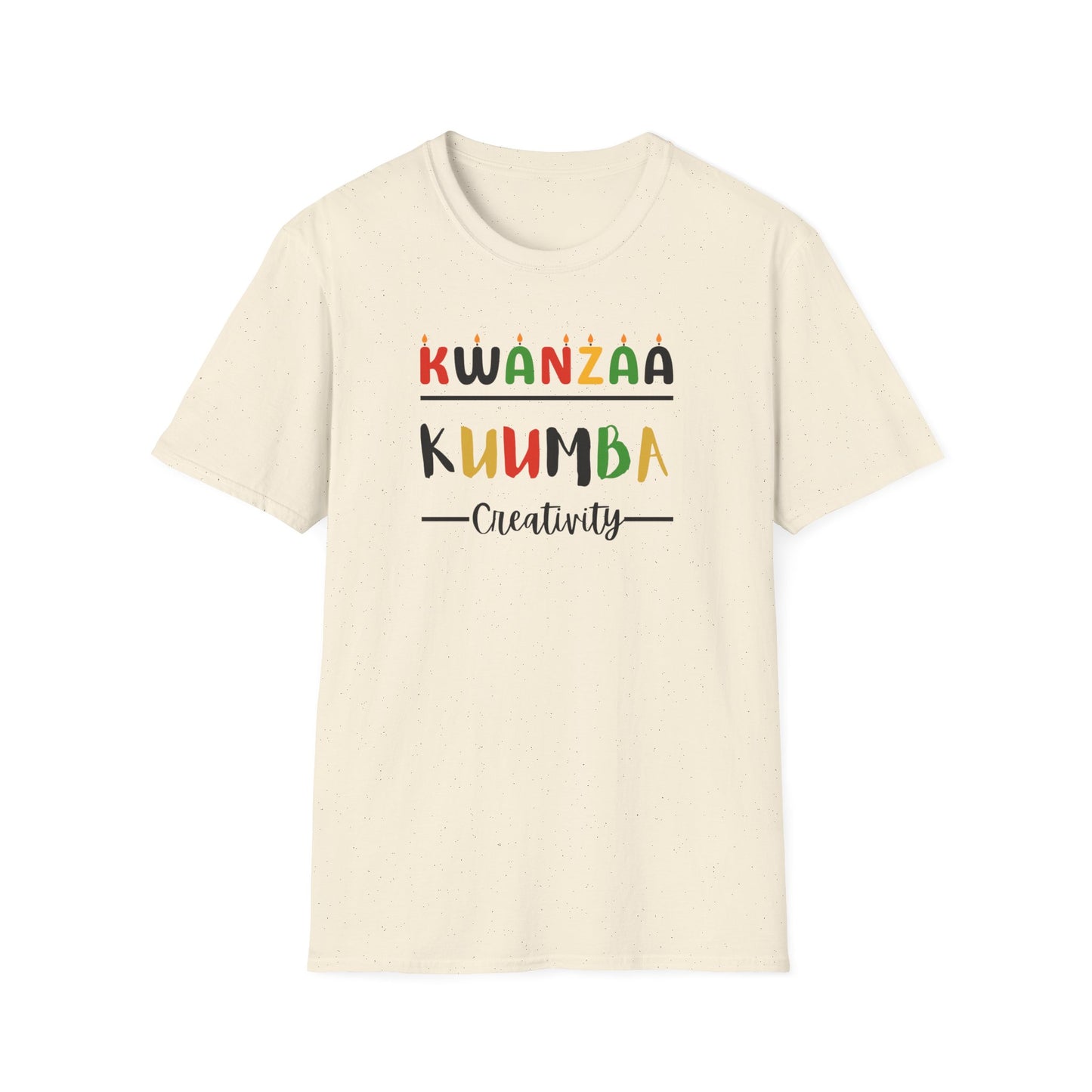 Kuumba, Kwanzaa T-Shirt, Unisex Softstyle Tee for Holidays, Cultural Celebration Apparel, Family Gatherings, Gift for Kwanzaa