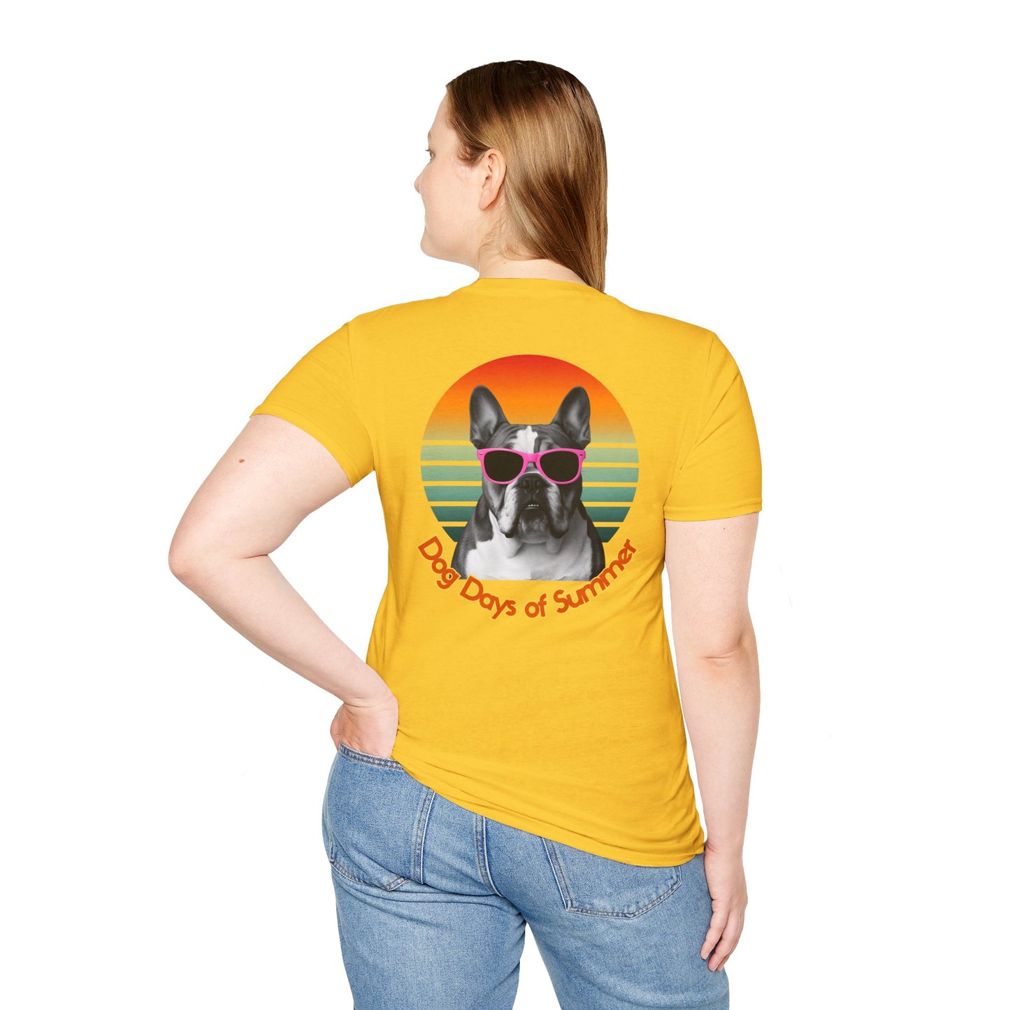 Bulldog, Dog Days of Summer T-Shirt, Summer Tee, Dog Lover Gift, Funny Dog Shirt, Pets Apparel, Summer Outfit, Casual Wear