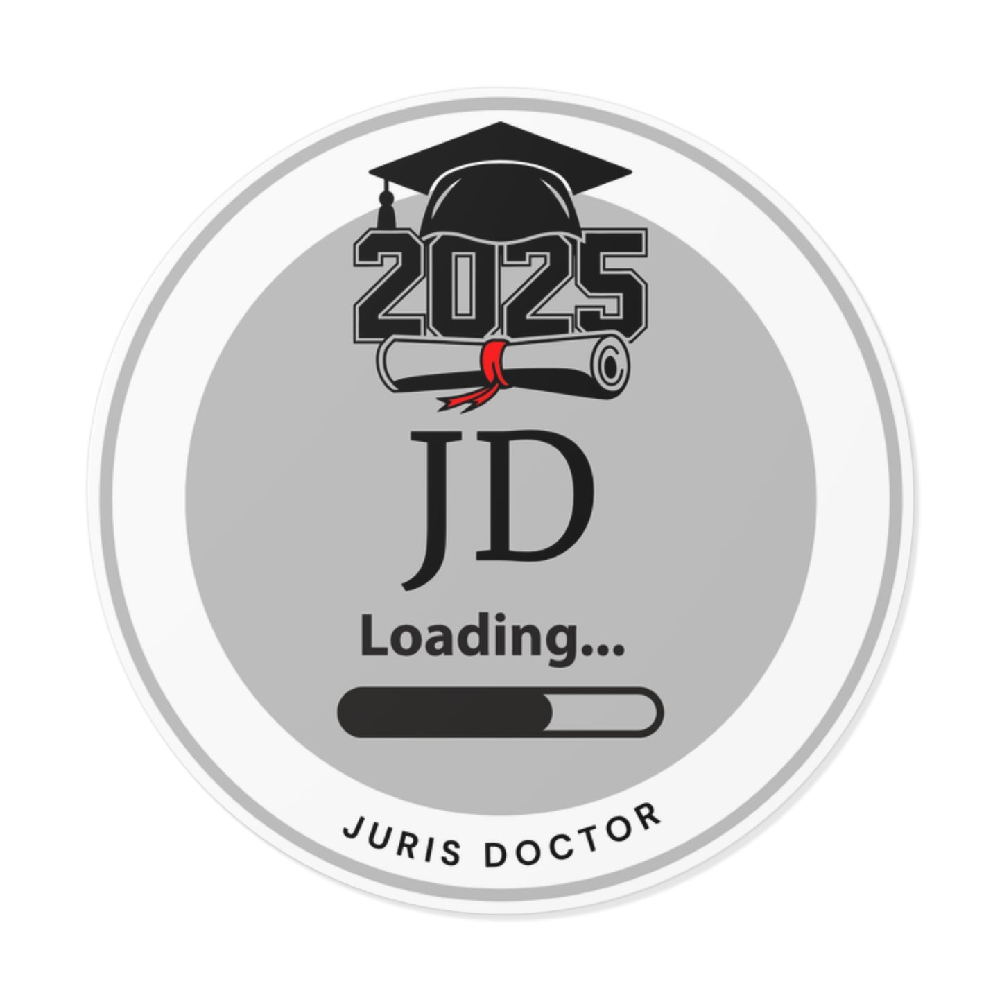 Vinyl Sticker - JD Sticker, Juris Doctor, Future Doctor, Graduation Loading