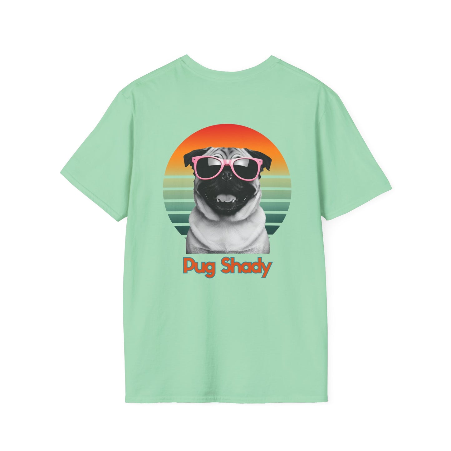 Pug, Retro Pug Shady T-Shirt, Fun Dog Lover Gift, Vintage Style Tee, Unisex Graphic Shirt, Casual Wear, Dog Mom Shirt