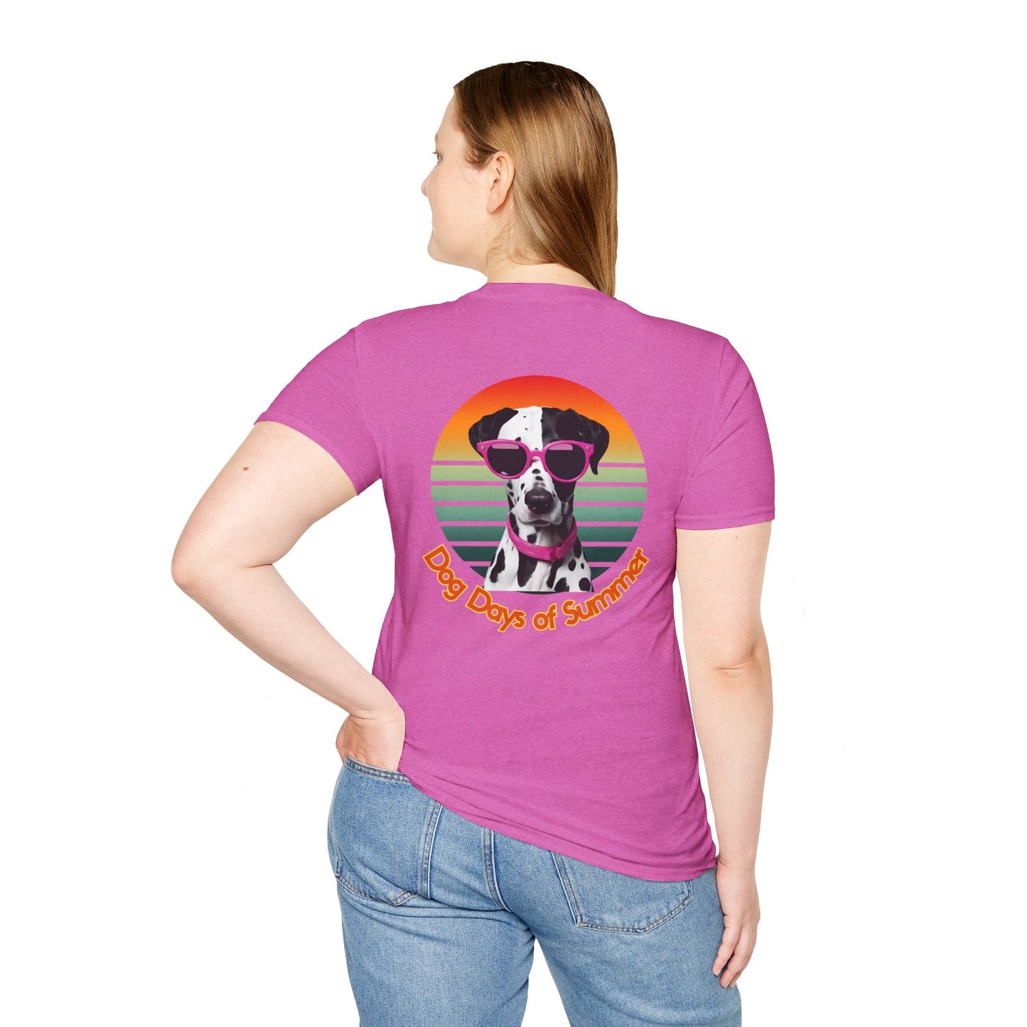 Dalmatian, Dog Days of Summer T-Shirt, Unisex Summer Tee, Pet Lover Gift, Casual Wear, Beach Vibes, Fun Dog Graphic Tee