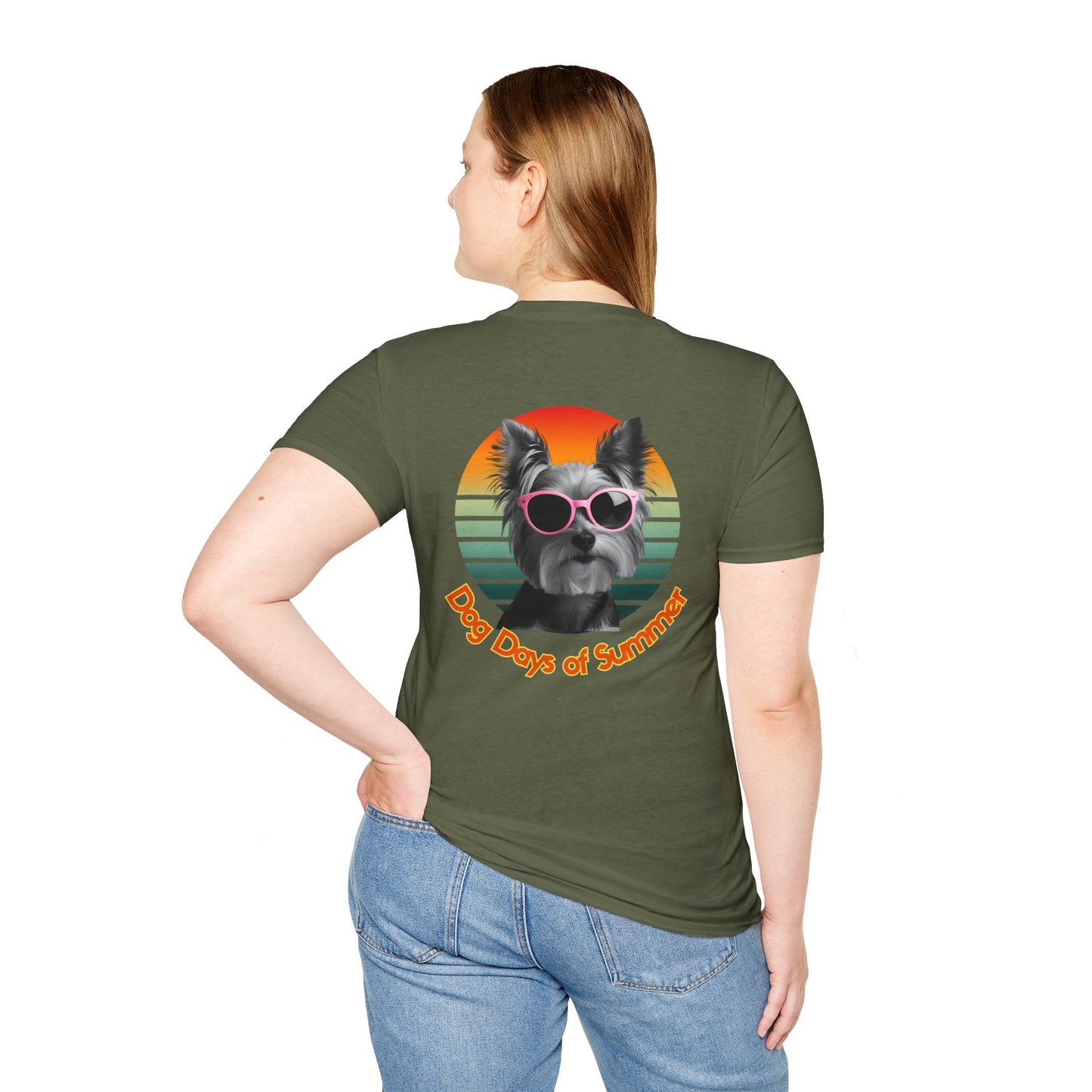Yorkshire Terrier, Dog Days of Summer T-Shirt, Summer T-Shirt, Pet Lover Shirt, Funny Dog Tee, Unisex Graphic Tee, Dog-Themed Gift