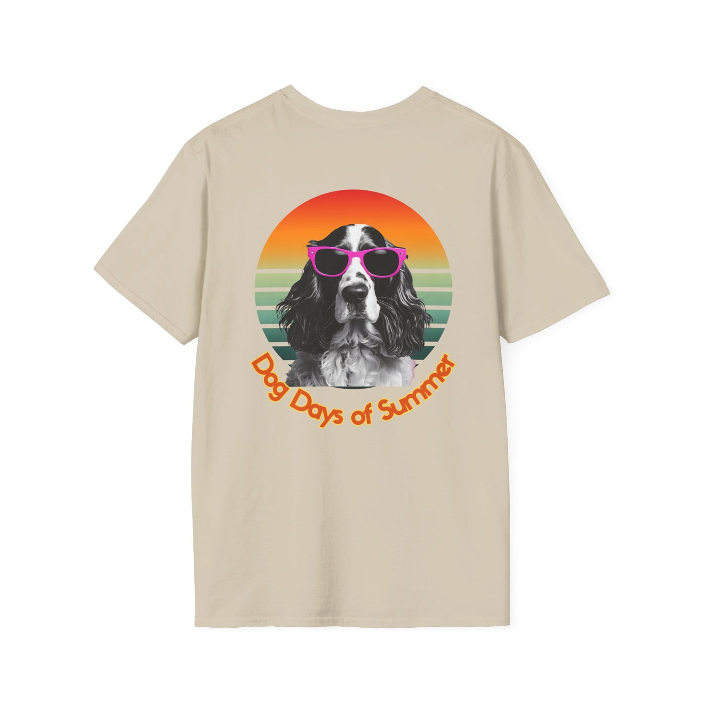 Cocker Spaniel, Dog Days of Summer Unisex T-Shirt, Casual Tee, Dog Lover Gift, Summer Apparel, Pet Lover T-Shirt, Vintage Style Shirt