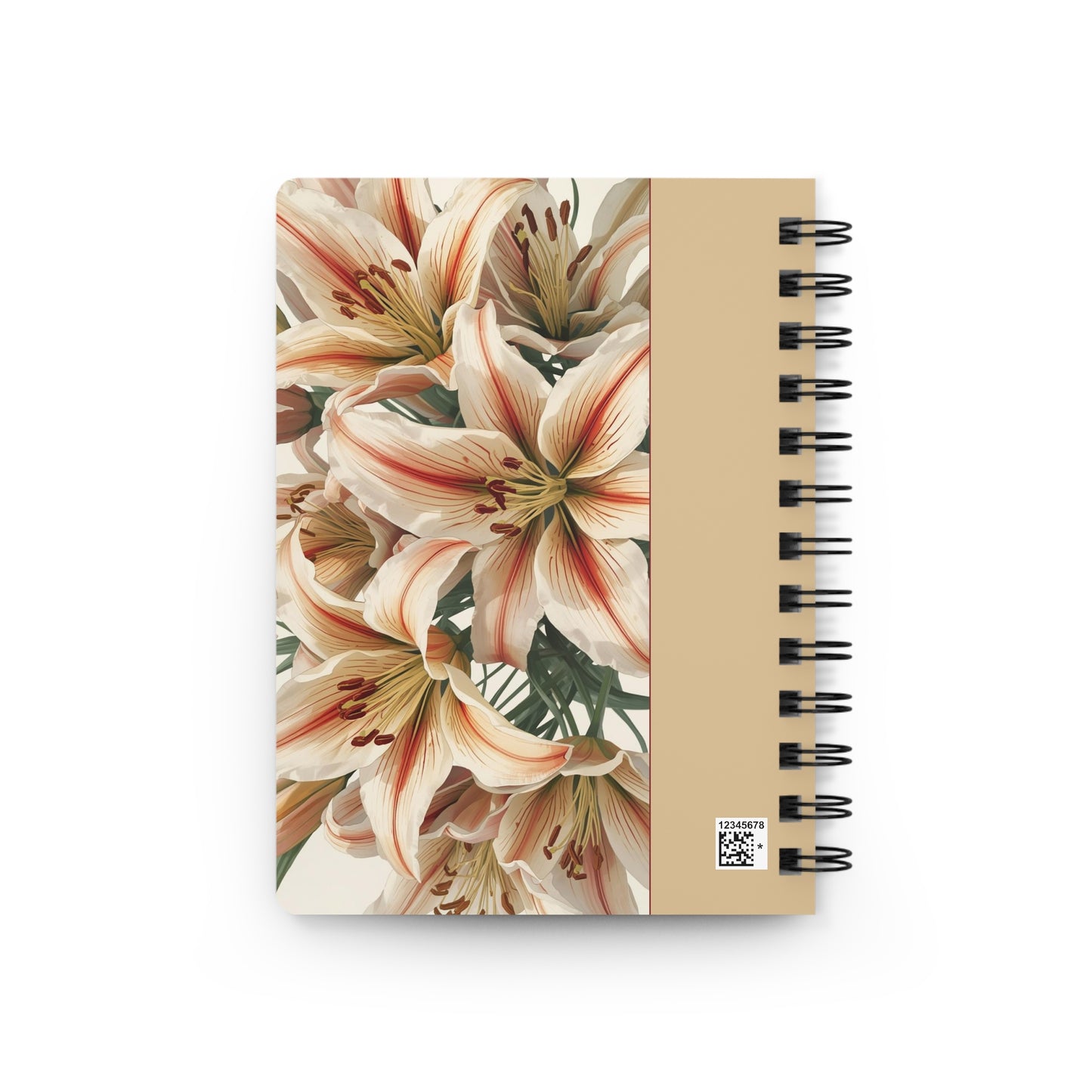Lillies, Floral Spiral Bound Journal | Inspirational Notebook for Writing, Daily Reflections, Self-Care, Gifts, Philippians 4:7