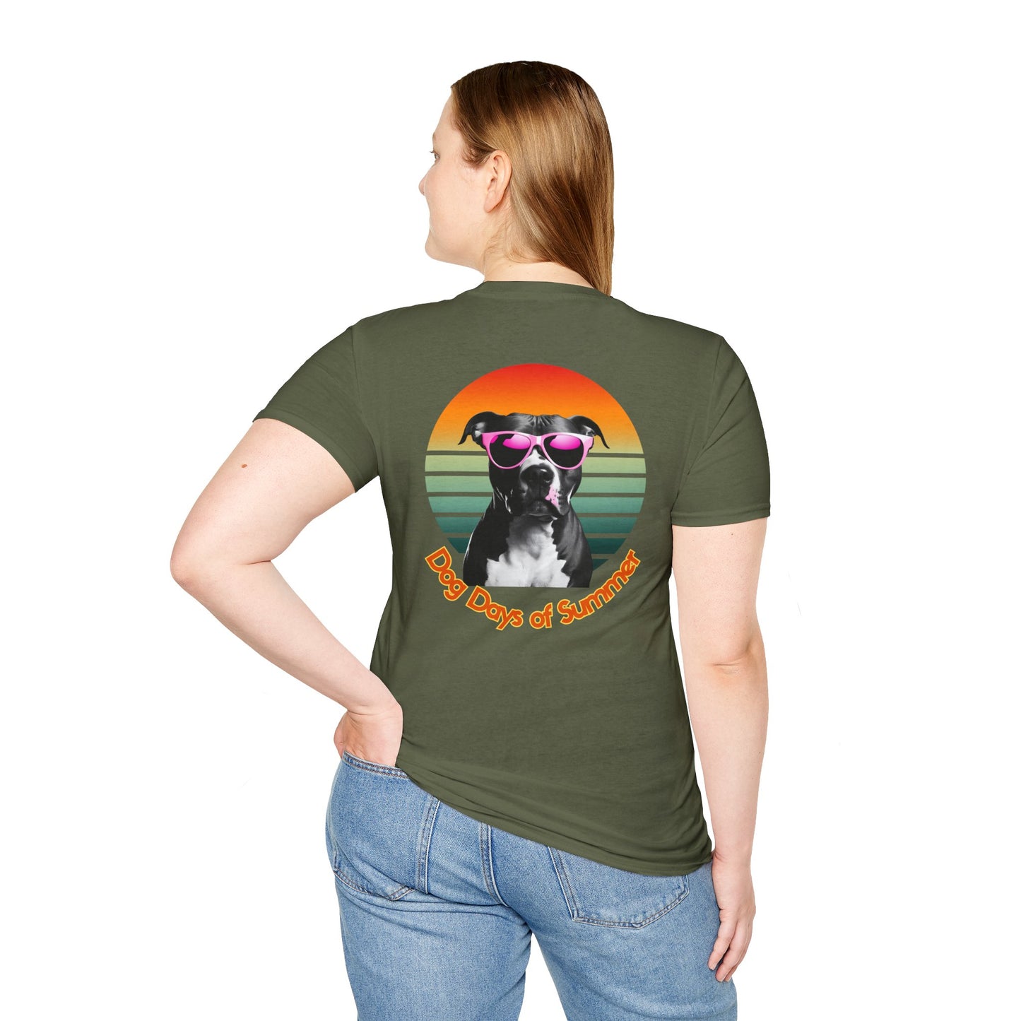 Pit Bull, Dog Days of Summer T-Shirt, Unisex Tee, Summer Vibe Shirt, Dog Lover Gift, Fun Graphic T-Shirt, Pet Themed Apparel