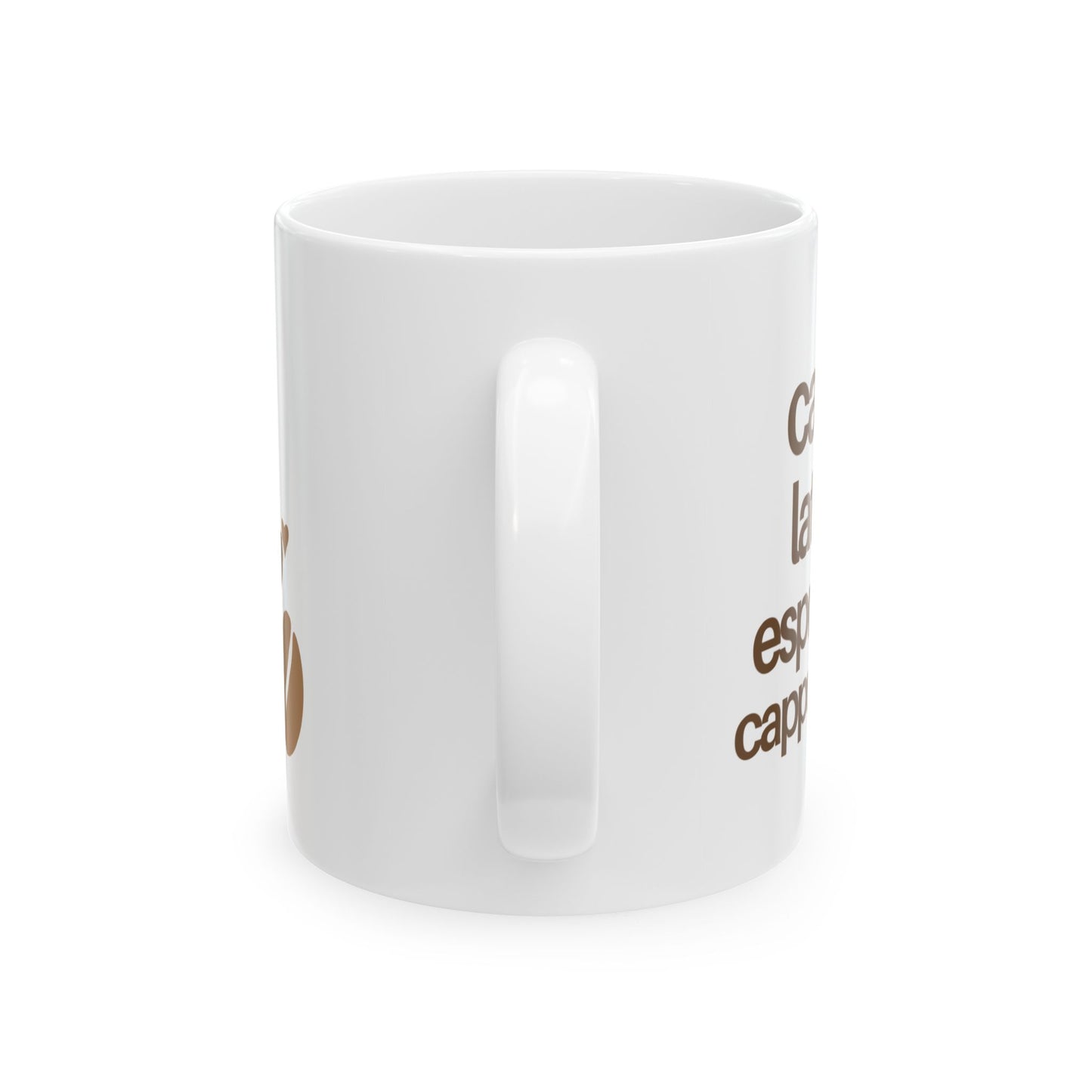 Coffee Lovers Ceramic Mug, (11oz, 15oz) - Cafe, Latte, Espresso, Cappuccino, Gift for Baristas, Birthday Present, Kitchen Decor, Christmas