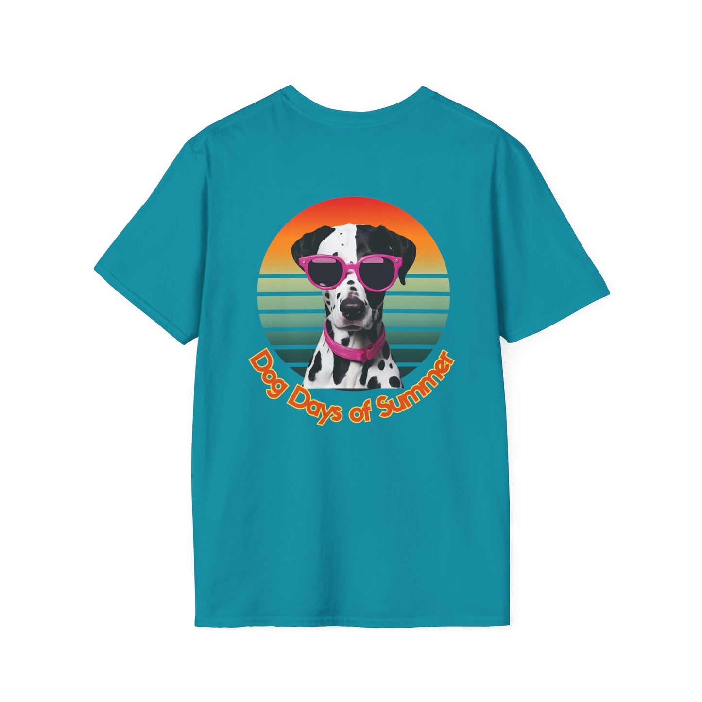 Dalmatian, Dog Days of Summer T-Shirt, Unisex Summer Tee, Pet Lover Gift, Casual Wear, Beach Vibes, Fun Dog Graphic Tee