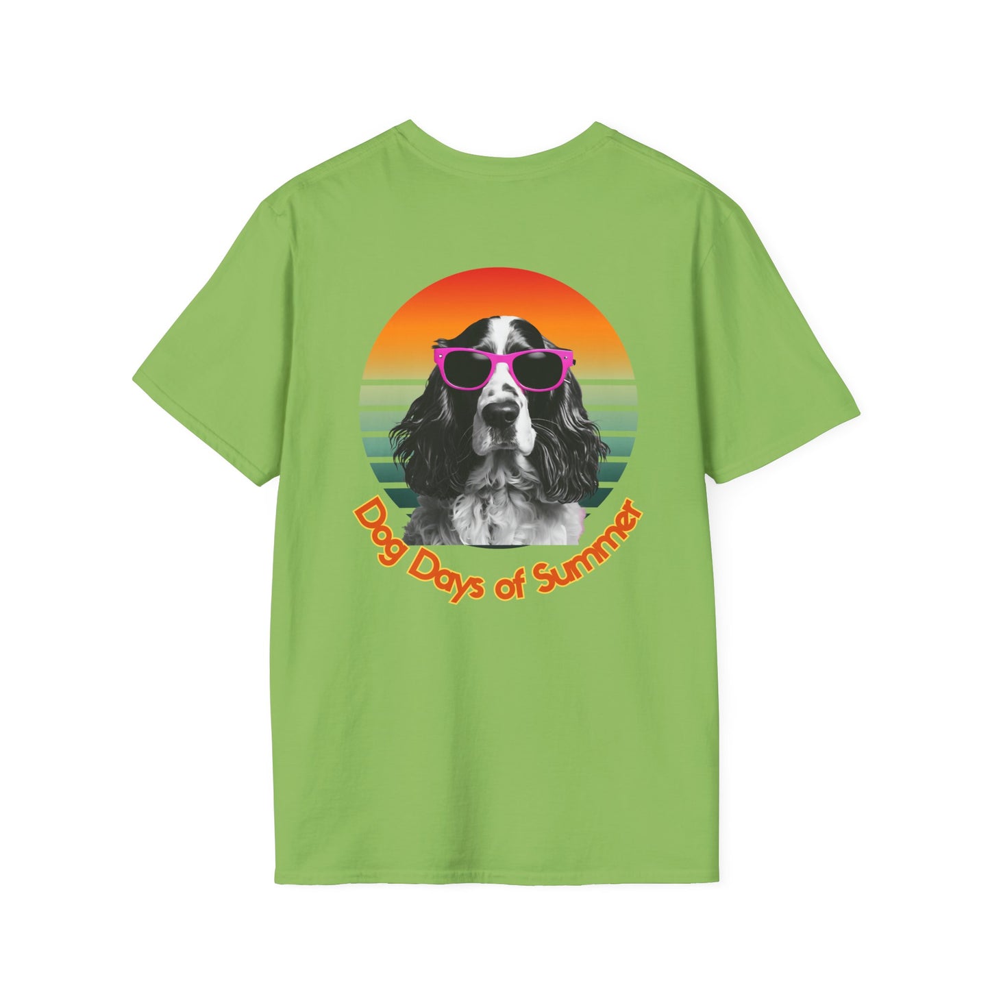 Cocker Spaniel, Dog Days of Summer Unisex T-Shirt, Casual Tee, Dog Lover Gift, Summer Apparel, Pet Lover T-Shirt, Vintage Style Shirt