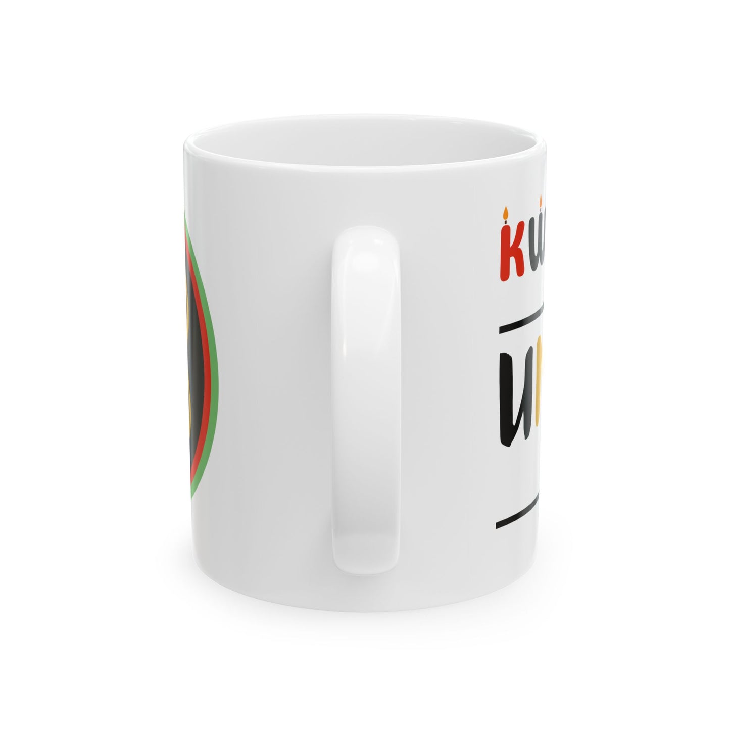 Umoja, Kwanzaa Celebration Mug, Festive Ceramic Cup, Holiday Drinkware, Unique Gift, 11oz