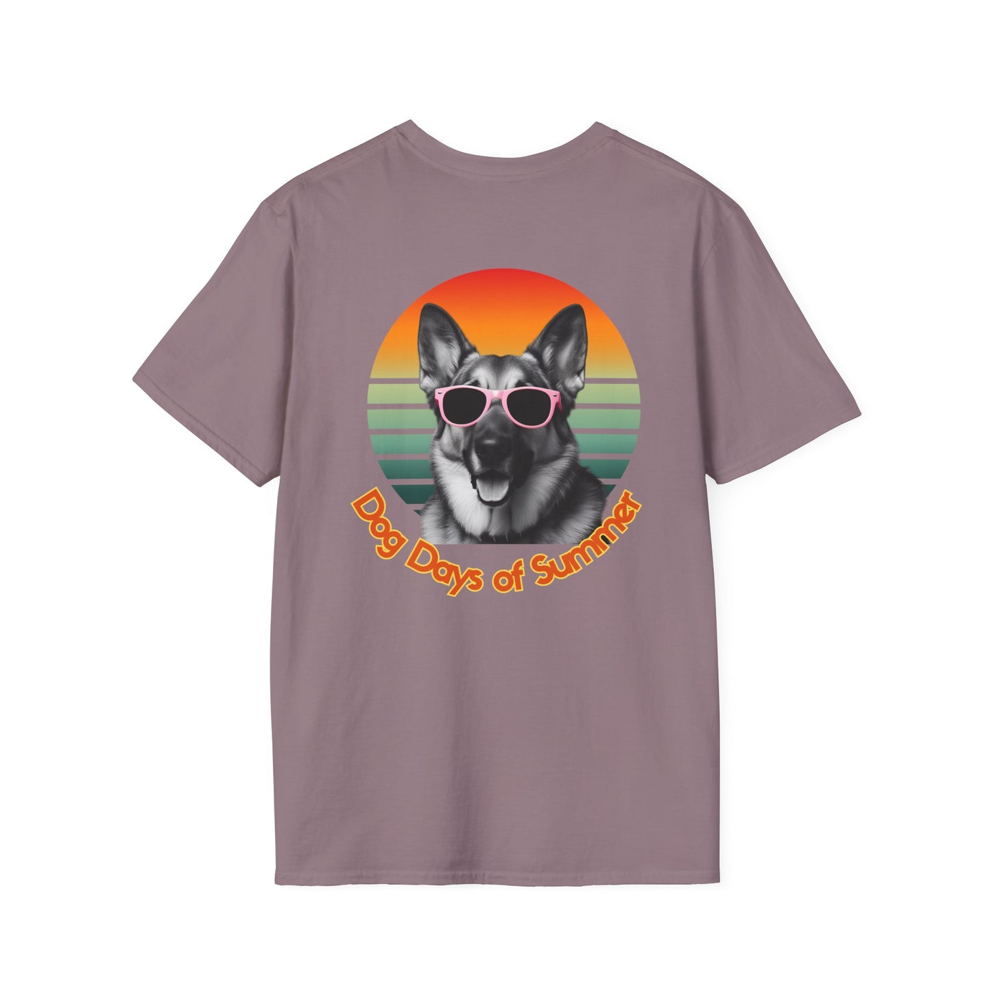 German Shepherd, Dog Days of Summer T-Shirt, Summer Tee, Pet Lover Gift, Fun Casual Wear, Vintage Style Shirt, Unisex Graphic T-Shirt