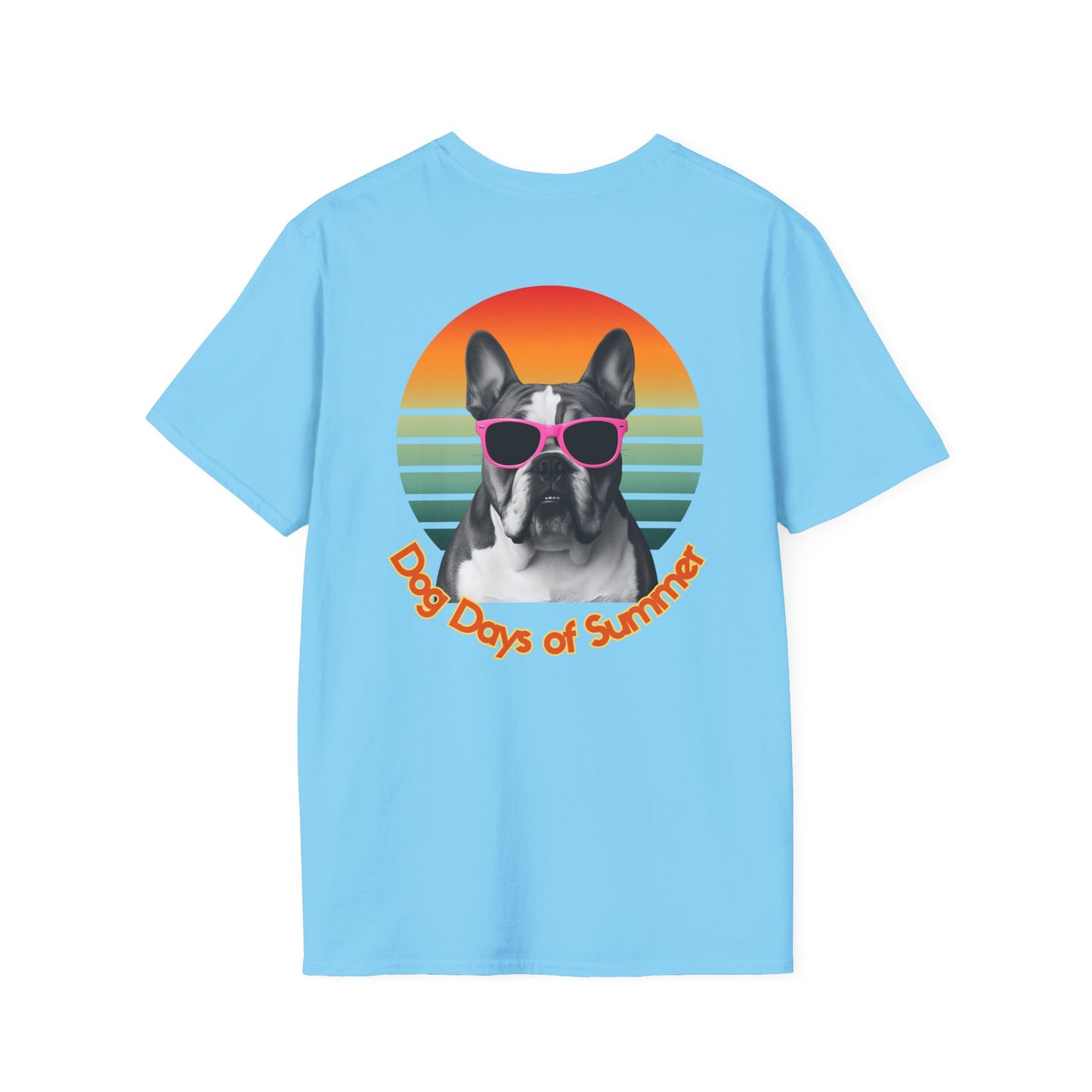 Bulldog, Dog Days of Summer T-Shirt, Summer Tee, Dog Lover Gift, Funny Dog Shirt, Pets Apparel, Summer Outfit, Casual Wear