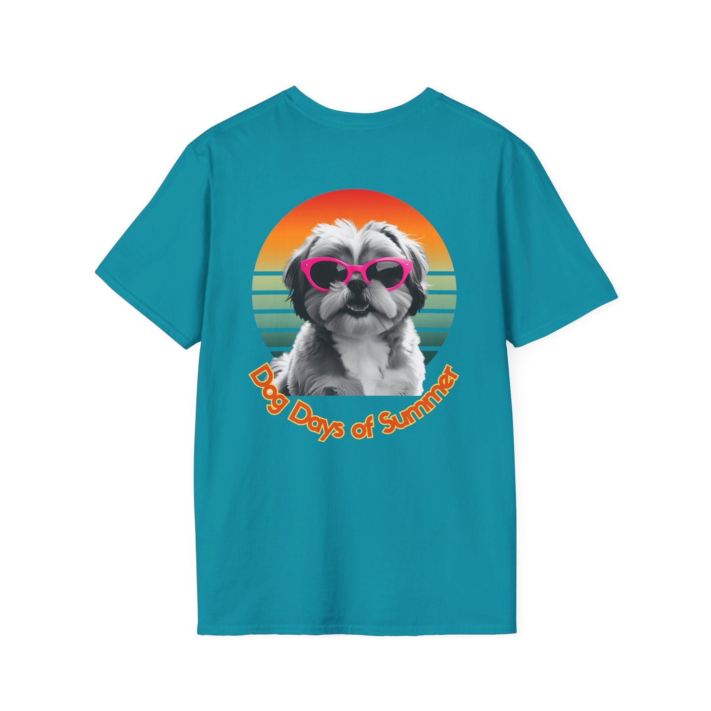 Shih Tzu, Dog Days of Summer Unisex T-Shirt, Summer Vibe Tee, Pet Lover Gift, Funny Dog Shirt, Casual Summer Wear, Cute Dog Graphic Tee