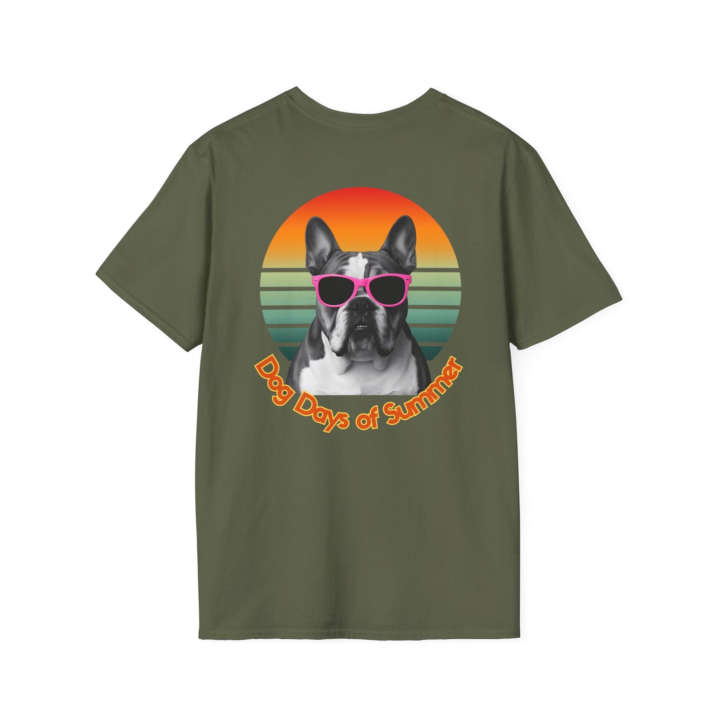 Bulldog, Dog Days of Summer T-Shirt, Summer Tee, Dog Lover Gift, Funny Dog Shirt, Pets Apparel, Summer Outfit, Casual Wear