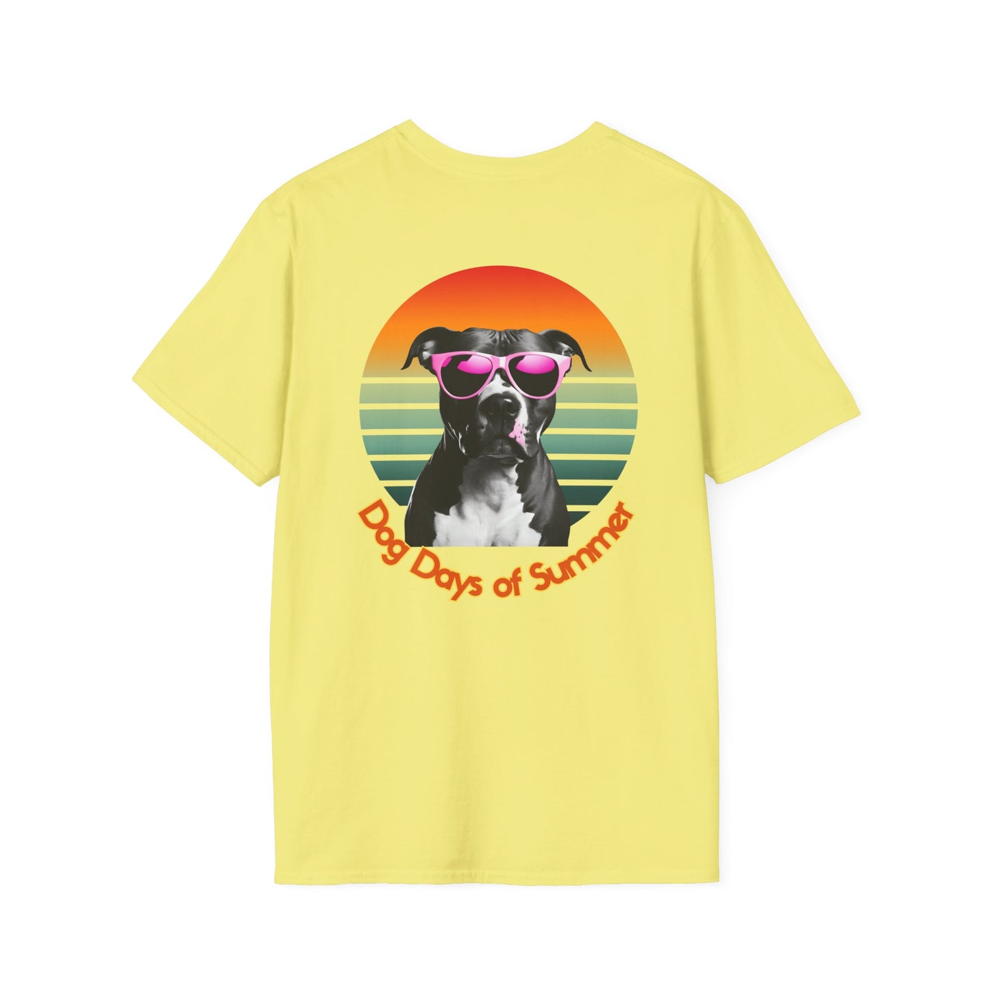 Pit Bull, Dog Days of Summer T-Shirt, Unisex Tee, Summer Vibe Shirt, Dog Lover Gift, Fun Graphic T-Shirt, Pet Themed Apparel