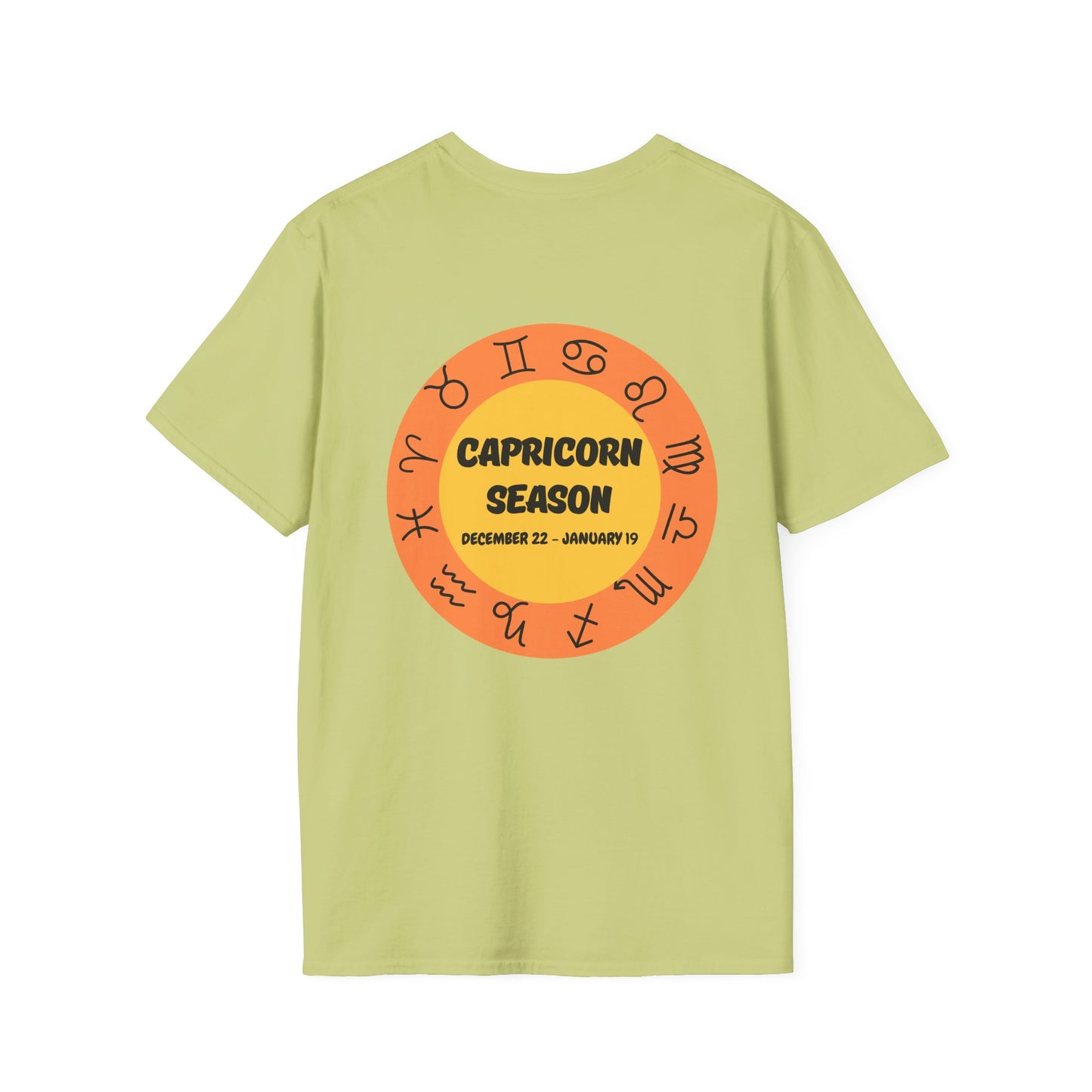 Capricorn Season Zodiac Unisex T-Shirt - Softstyle Tee for Birthdays and Bull Lovers