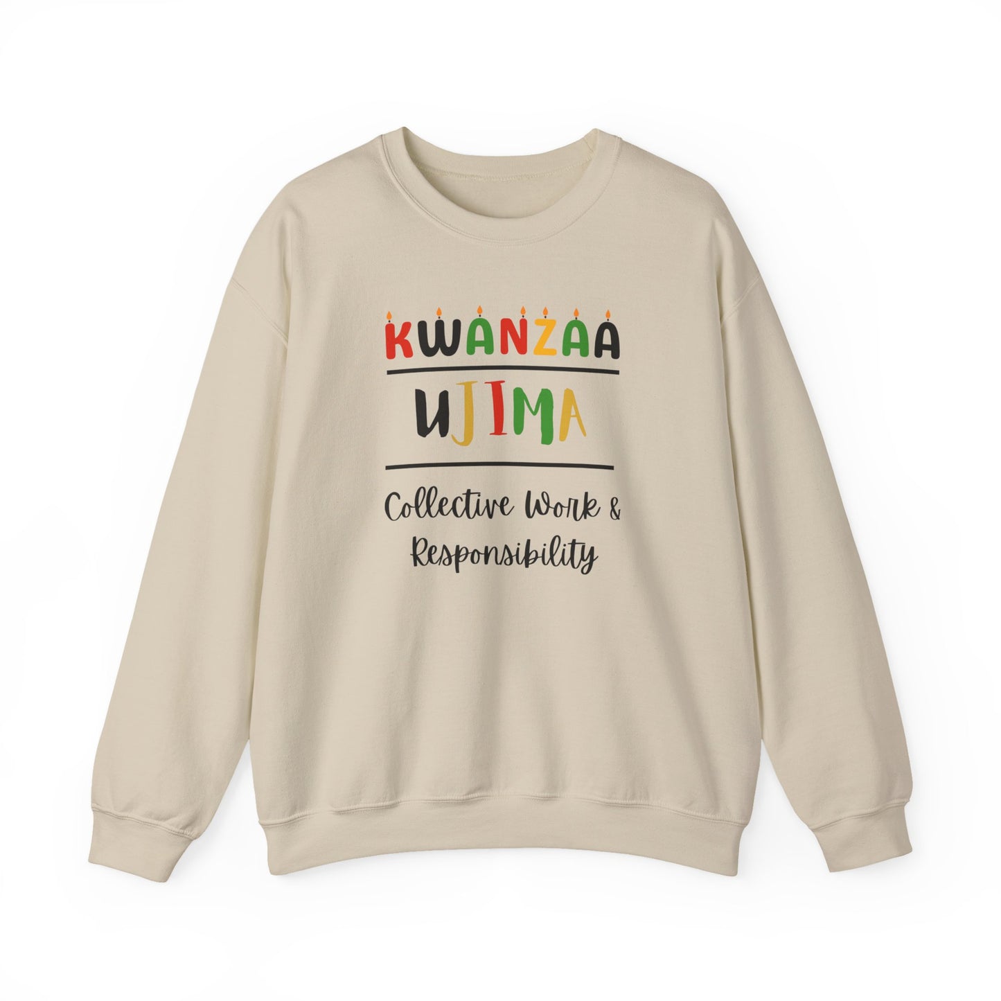Ujima, Kwanzaa Unity Sweatshirt - Cozy Crewneck, Unisex Gift, Celebratory Apparel, Holiday Sweater, Unity Message