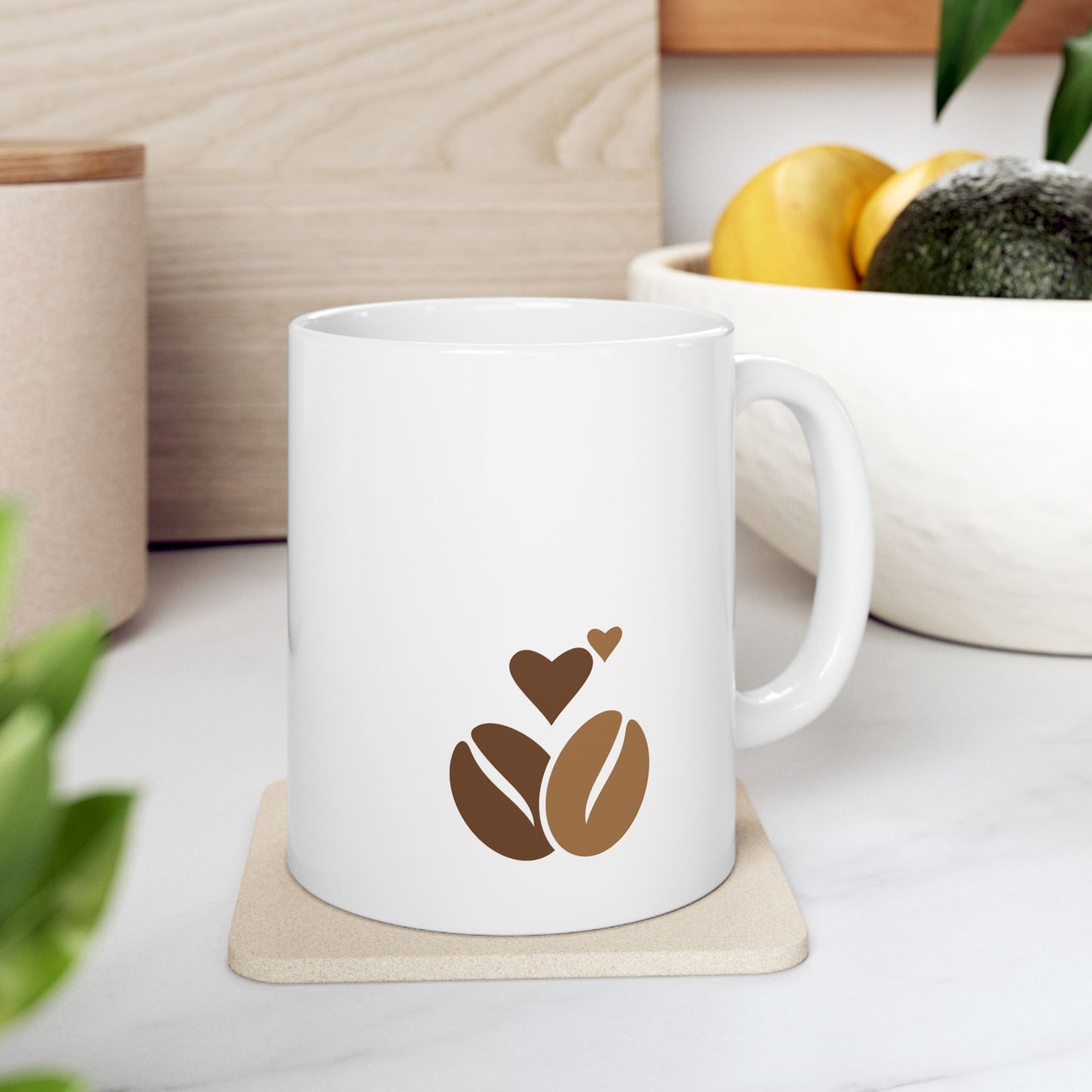 Coffee Lovers Ceramic Mug, (11oz, 15oz) - Cafe, Latte, Espresso, Cappuccino, Gift for Baristas, Birthday Present, Kitchen Decor, Christmas