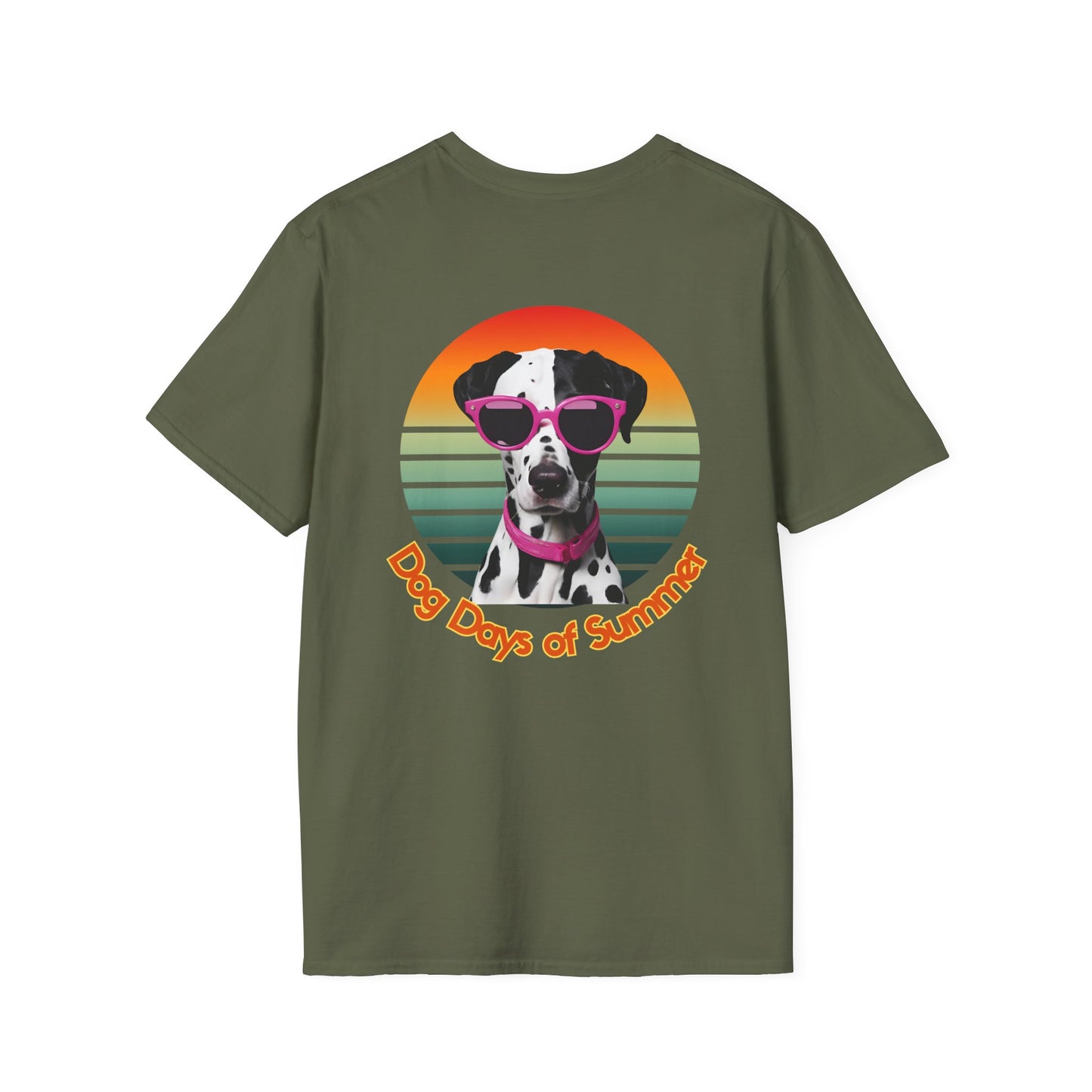 Dalmatian, Dog Days of Summer T-Shirt, Unisex Summer Tee, Pet Lover Gift, Casual Wear, Beach Vibes, Fun Dog Graphic Tee