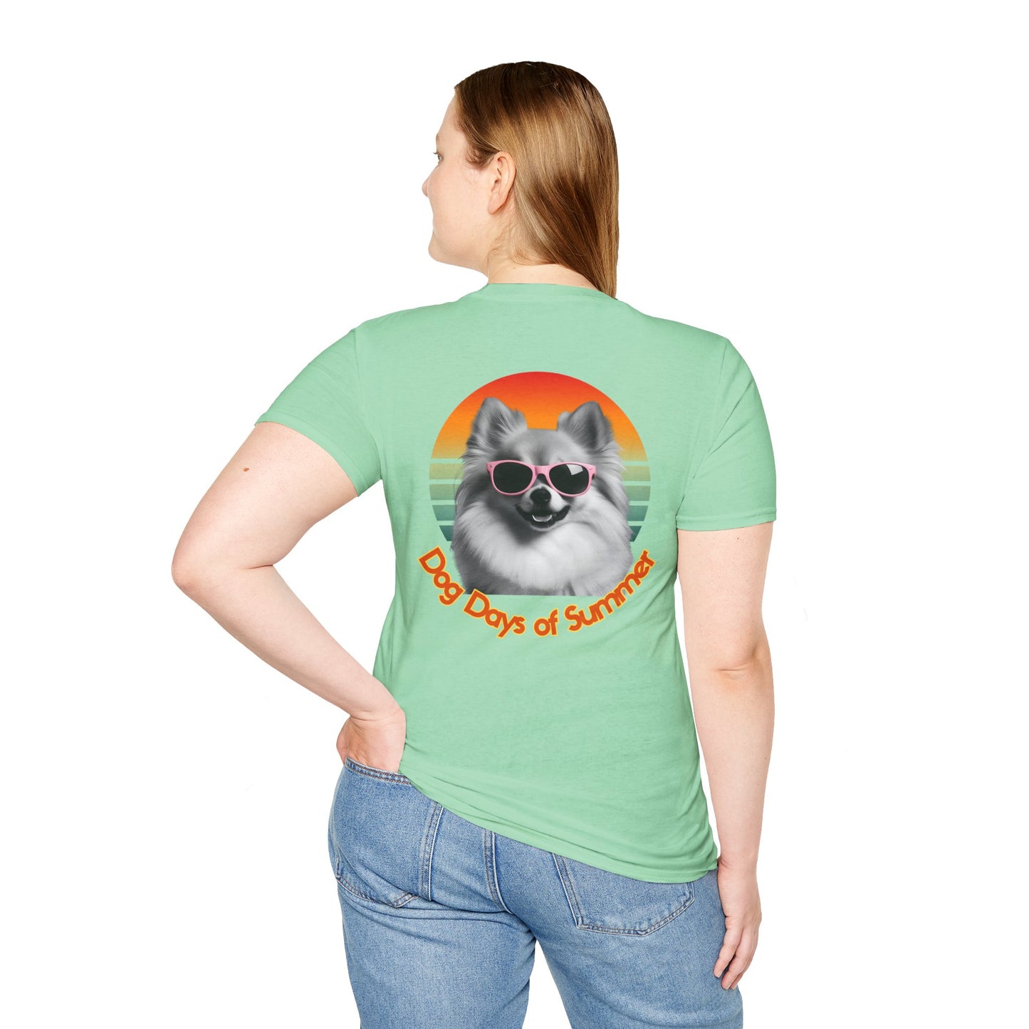 Pomeranian, Dog Days of Summer T-Shirt, Unisex Summer Tee, Dog Lover Shirt, Casual Graphic Tee, Gift for Dog Owners