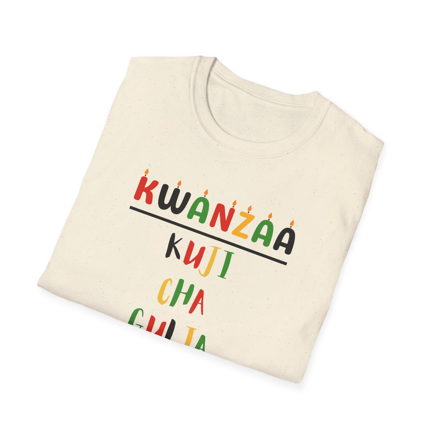 Kujichagulia, Kwanzaa T-Shirt, Unisex Softstyle Tee for Holidays, Cultural Celebration Apparel, Family Gatherings, Gift for Kwanzaa