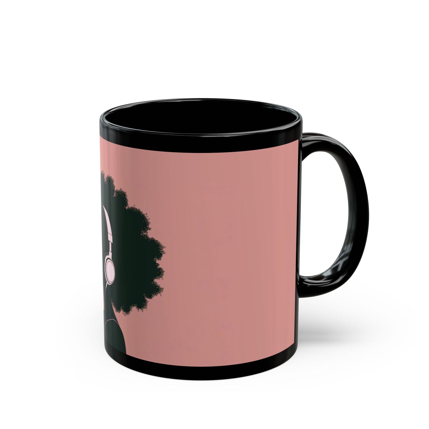 Chill 4 Coffee Mug, Afro Woman Listening to Music, Ceramic Mug (11oz)