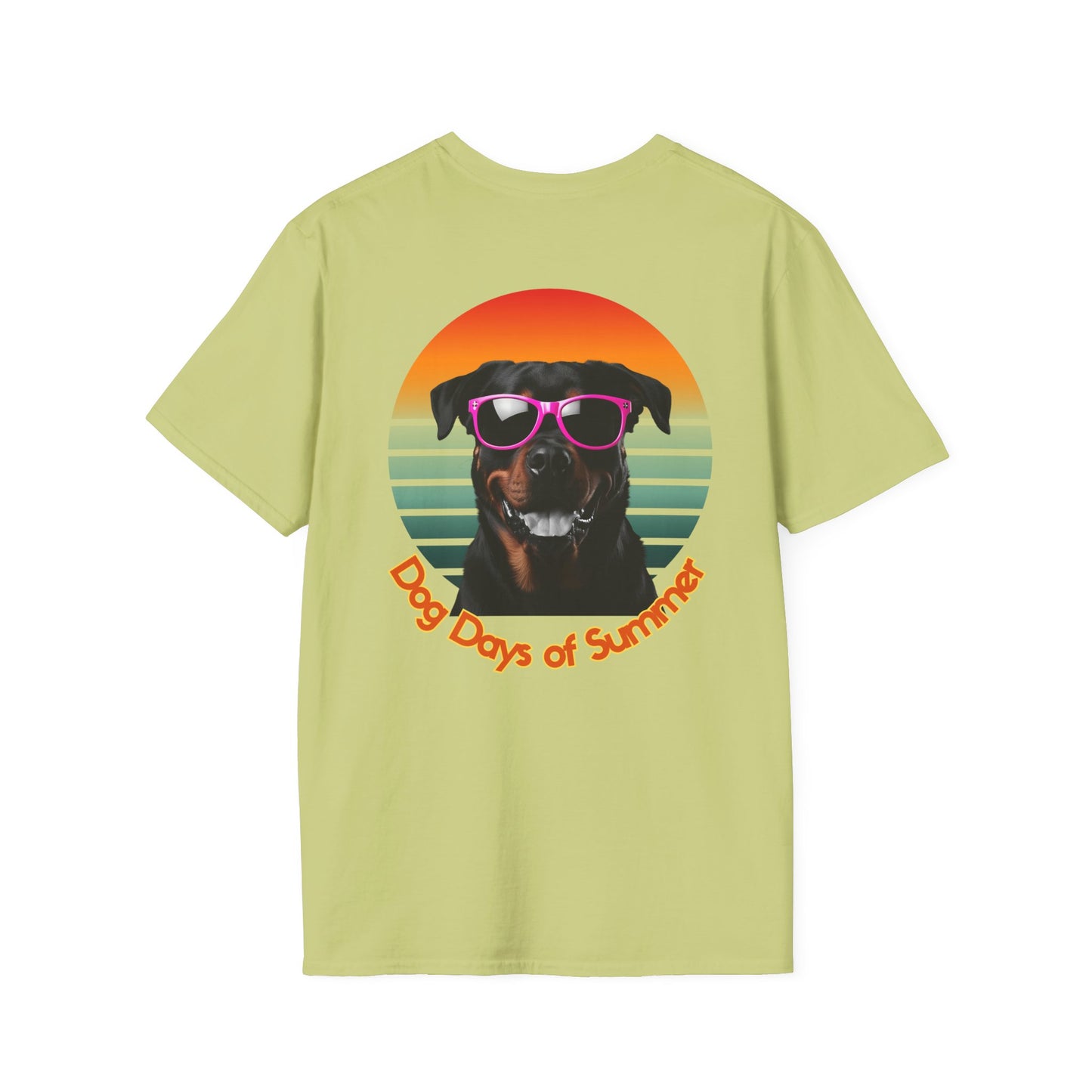 Rottweiler, Dog Days of Summer Unisex T-Shirt, Cute Pet Shirt, Summer Tee, Dog Lover Gift, Fun and Relaxed Style, Graphic Tee
