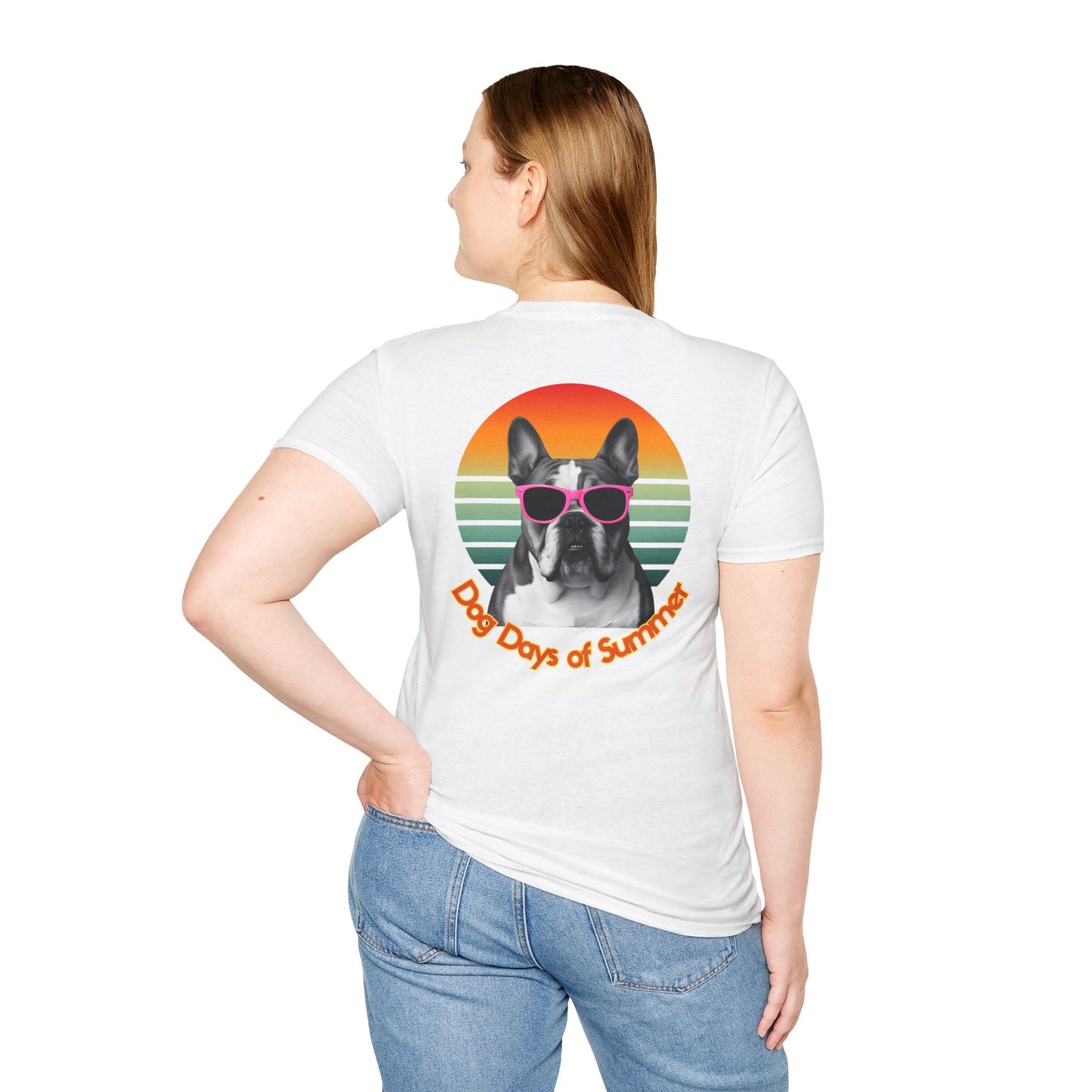 Bulldog, Dog Days of Summer T-Shirt, Summer Tee, Dog Lover Gift, Funny Dog Shirt, Pets Apparel, Summer Outfit, Casual Wear