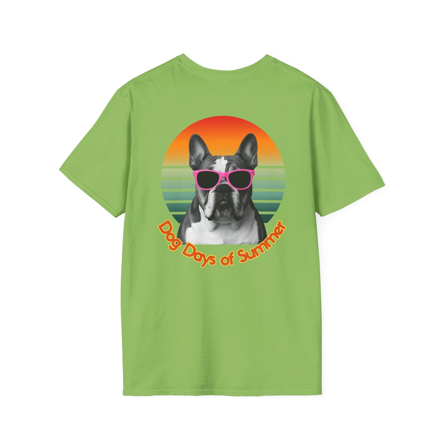 Bulldog, Dog Days of Summer T-Shirt, Summer Tee, Dog Lover Gift, Funny Dog Shirt, Pets Apparel, Summer Outfit, Casual Wear