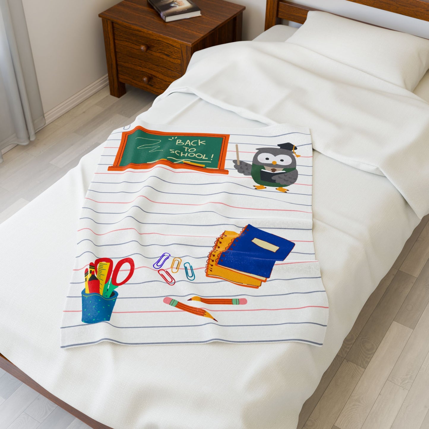 Blanket - Back to School, Copy of Cozy Check List Blanket, Velveteen Plush Throw, Rest Relax Nap Decor, Snuggle Blanket Gift, Self-Care Home Accessory