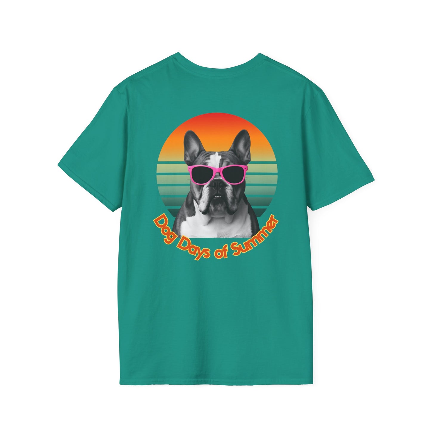 Bulldog, Dog Days of Summer T-Shirt, Summer Tee, Dog Lover Gift, Funny Dog Shirt, Pets Apparel, Summer Outfit, Casual Wear