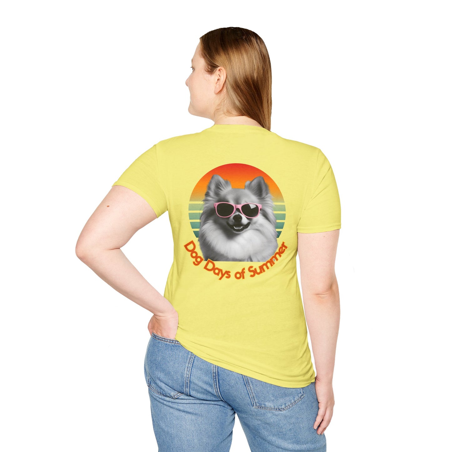 Pomeranian, Dog Days of Summer T-Shirt, Unisex Summer Tee, Dog Lover Shirt, Casual Graphic Tee, Gift for Dog Owners