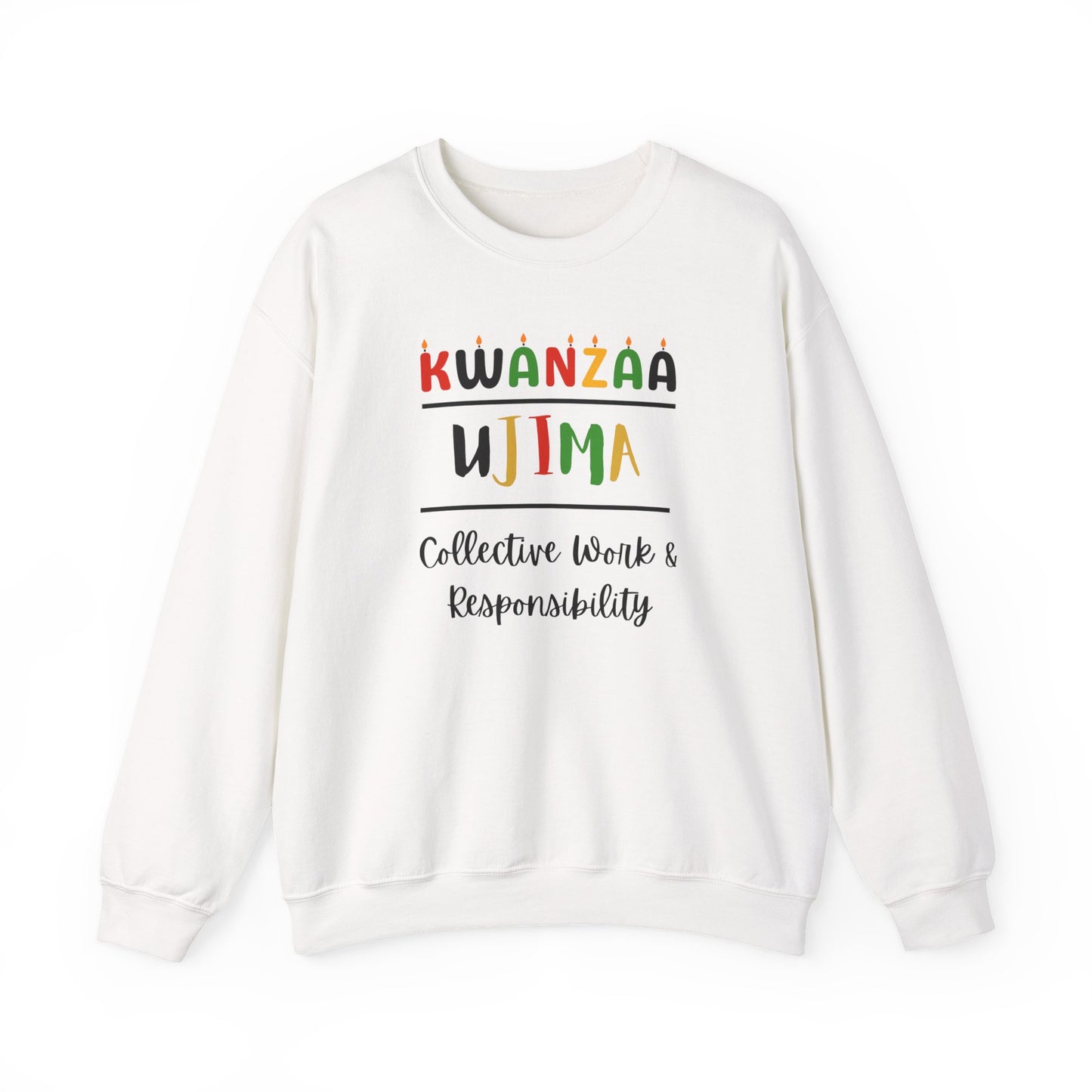 Ujima, Kwanzaa Unity Sweatshirt - Cozy Crewneck, Unisex Gift, Celebratory Apparel, Holiday Sweater, Unity Message