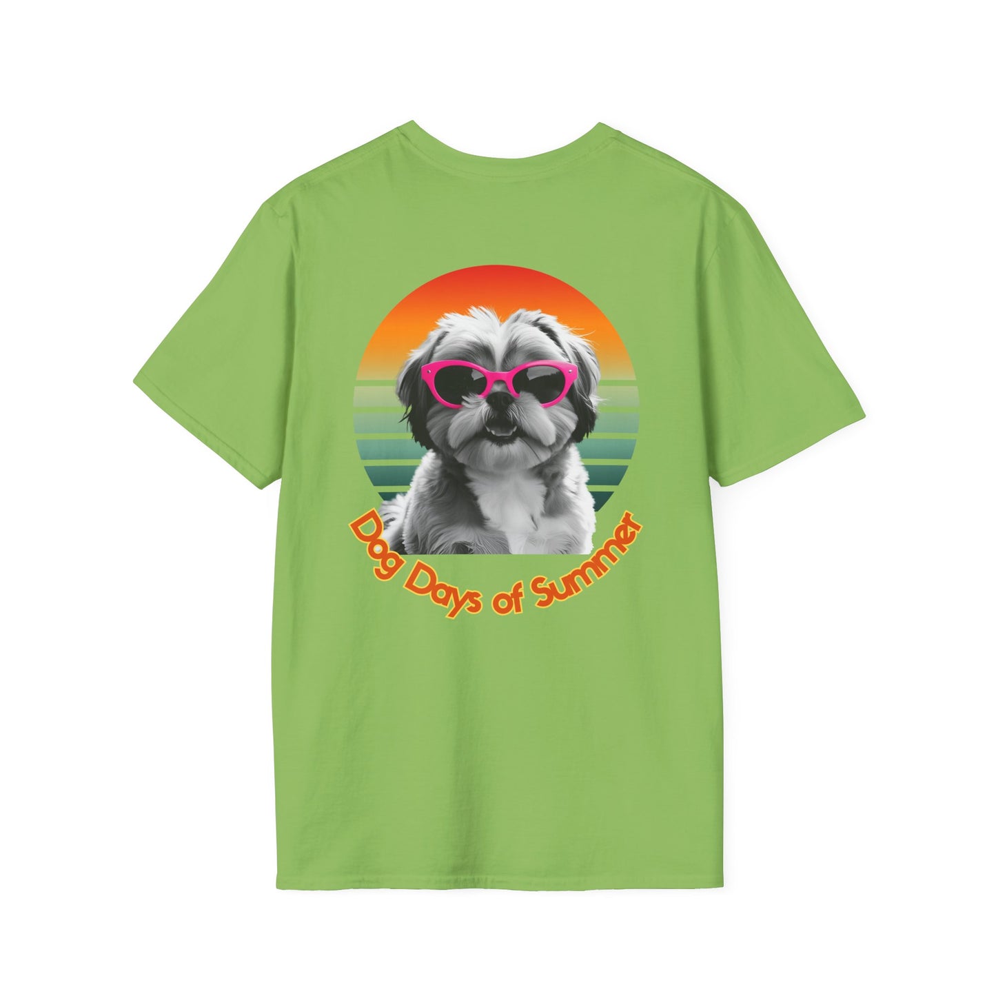 Shih Tzu, Dog Days of Summer Unisex T-Shirt, Summer Vibe Tee, Pet Lover Gift, Funny Dog Shirt, Casual Summer Wear, Cute Dog Graphic Tee