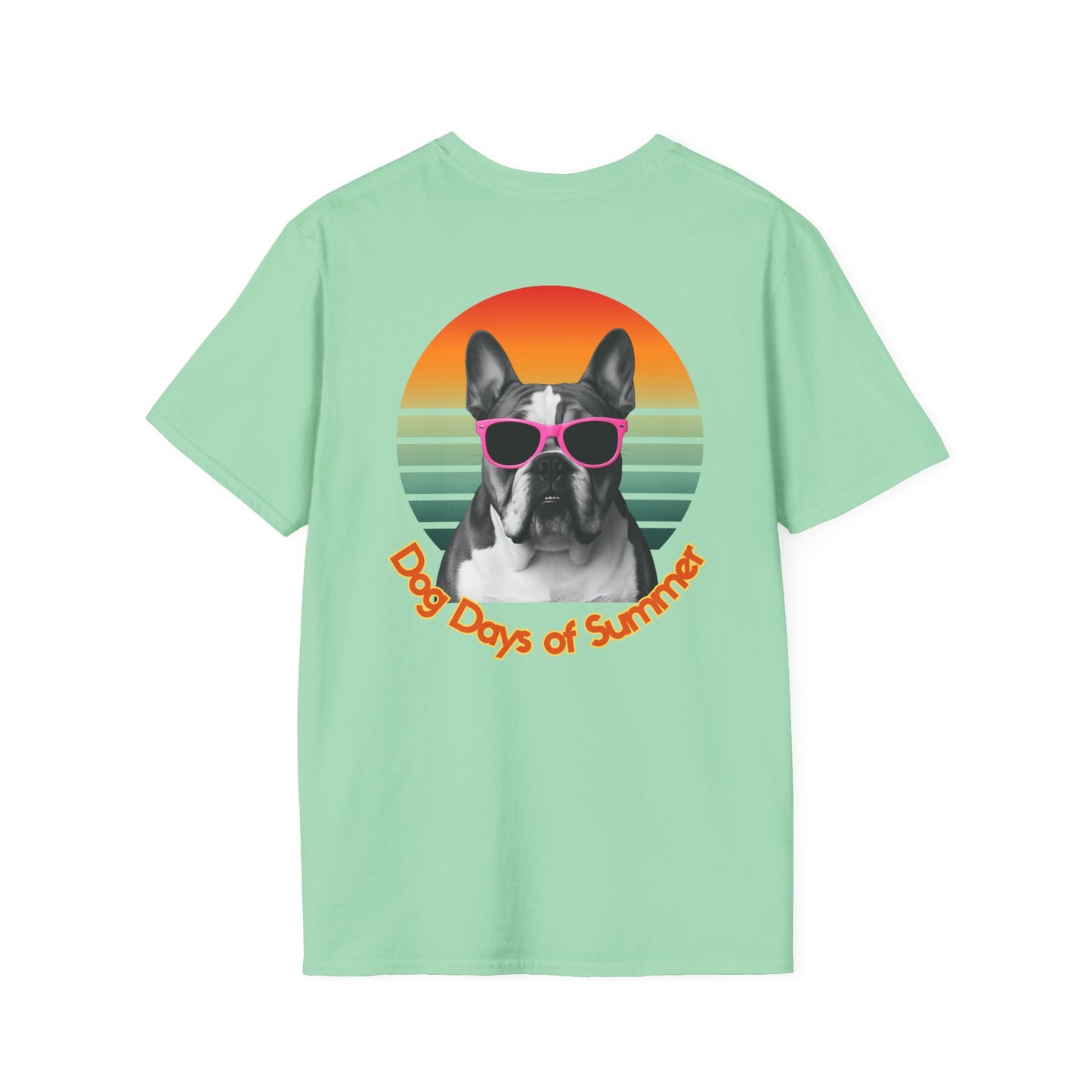 Bulldog, Dog Days of Summer T-Shirt, Summer Tee, Dog Lover Gift, Funny Dog Shirt, Pets Apparel, Summer Outfit, Casual Wear
