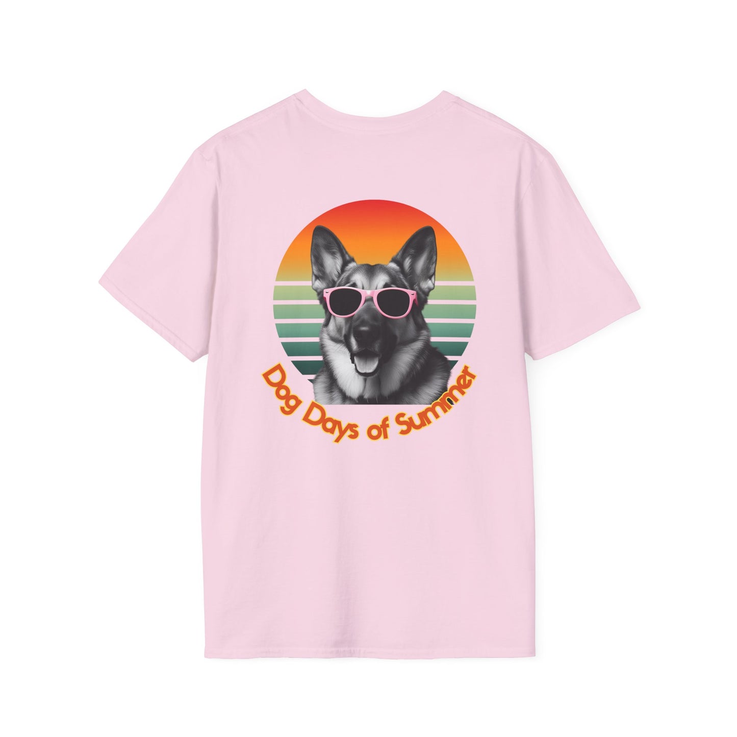 German Shepherd, Dog Days of Summer T-Shirt, Summer Tee, Pet Lover Gift, Fun Casual Wear, Vintage Style Shirt, Unisex Graphic T-Shirt