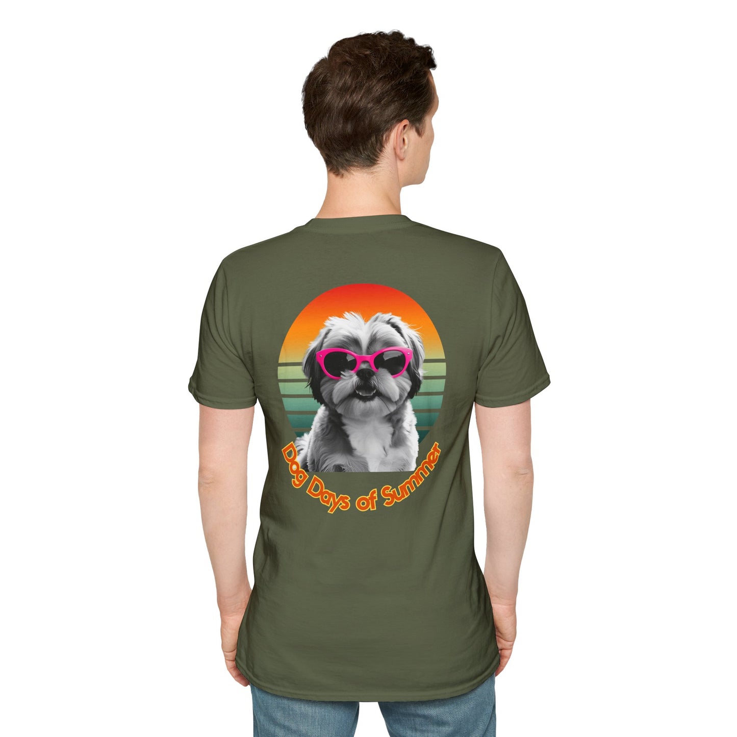 Shih Tzu, Dog Days of Summer Unisex T-Shirt, Summer Vibe Tee, Pet Lover Gift, Funny Dog Shirt, Casual Summer Wear, Cute Dog Graphic Tee