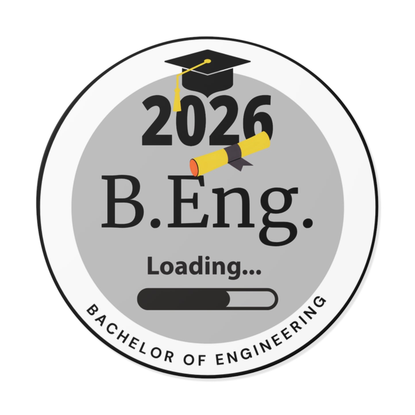 Vinyl Sticker - Bachelor of Engineering, Graduate Class of 2026, Future Graduate