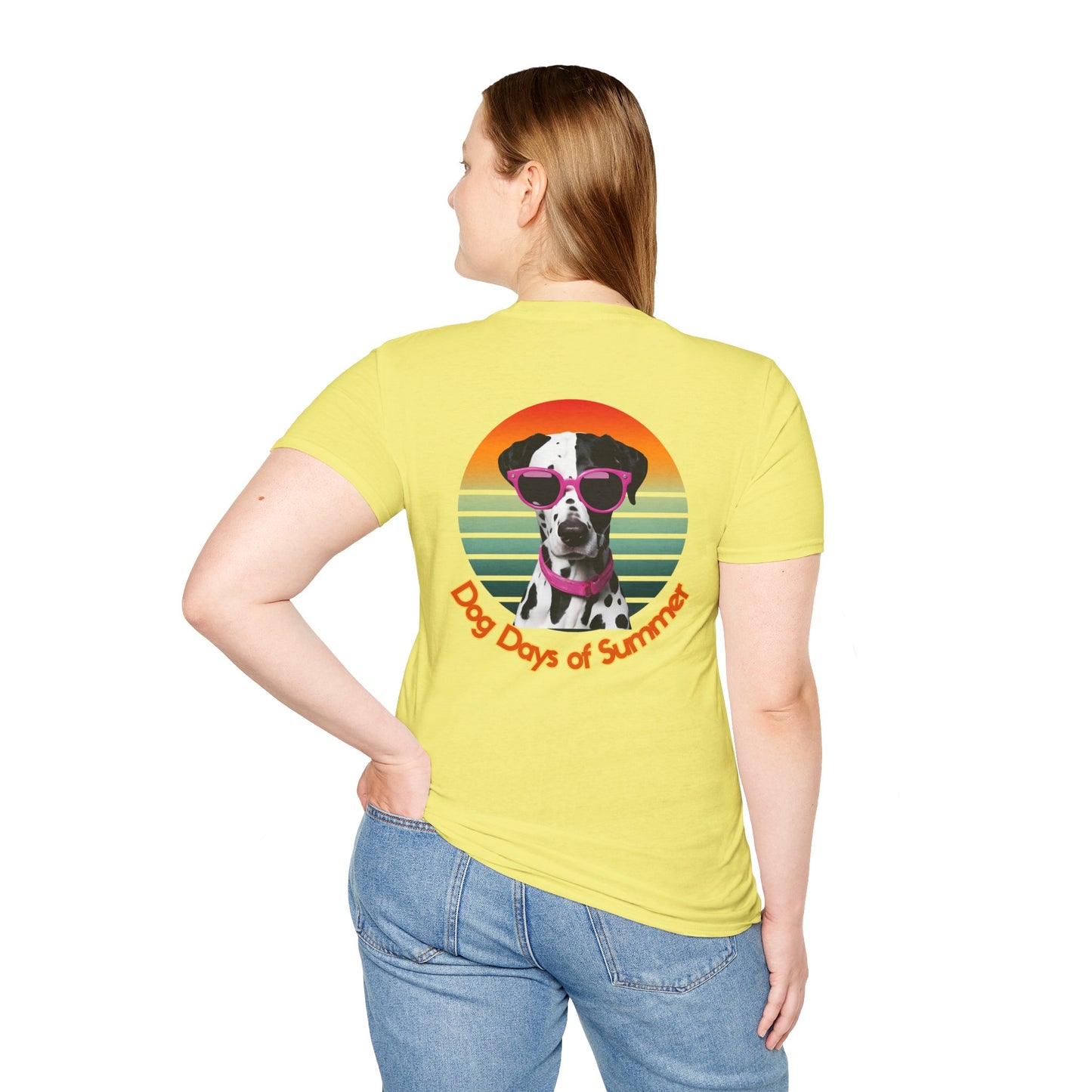 Dalmatian, Dog Days of Summer T-Shirt, Unisex Summer Tee, Pet Lover Gift, Casual Wear, Beach Vibes, Fun Dog Graphic Tee