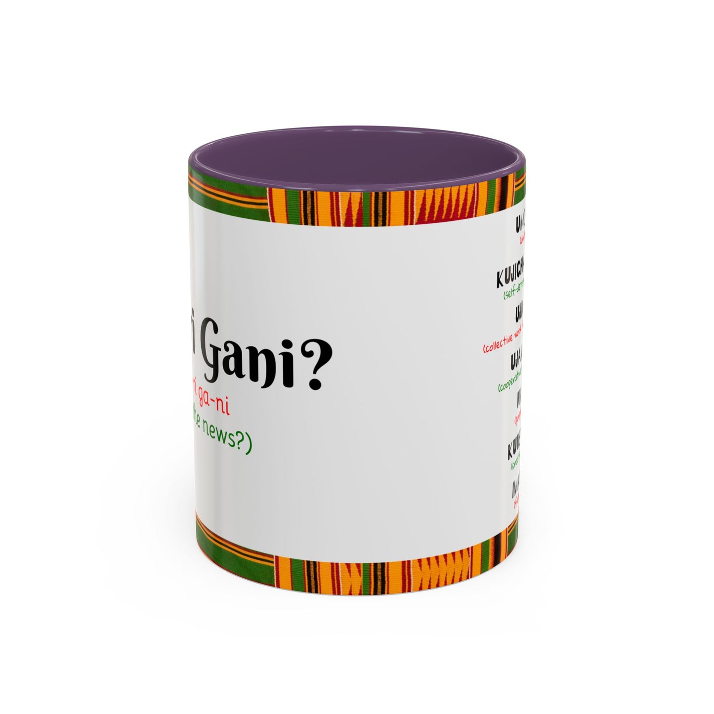 Kwanzaa Inspired Accent Coffee Mug, Vibrant African Heritage Mug, Ideal for Celebrations, Gift for Kwanzaa, Unique Everyday Use